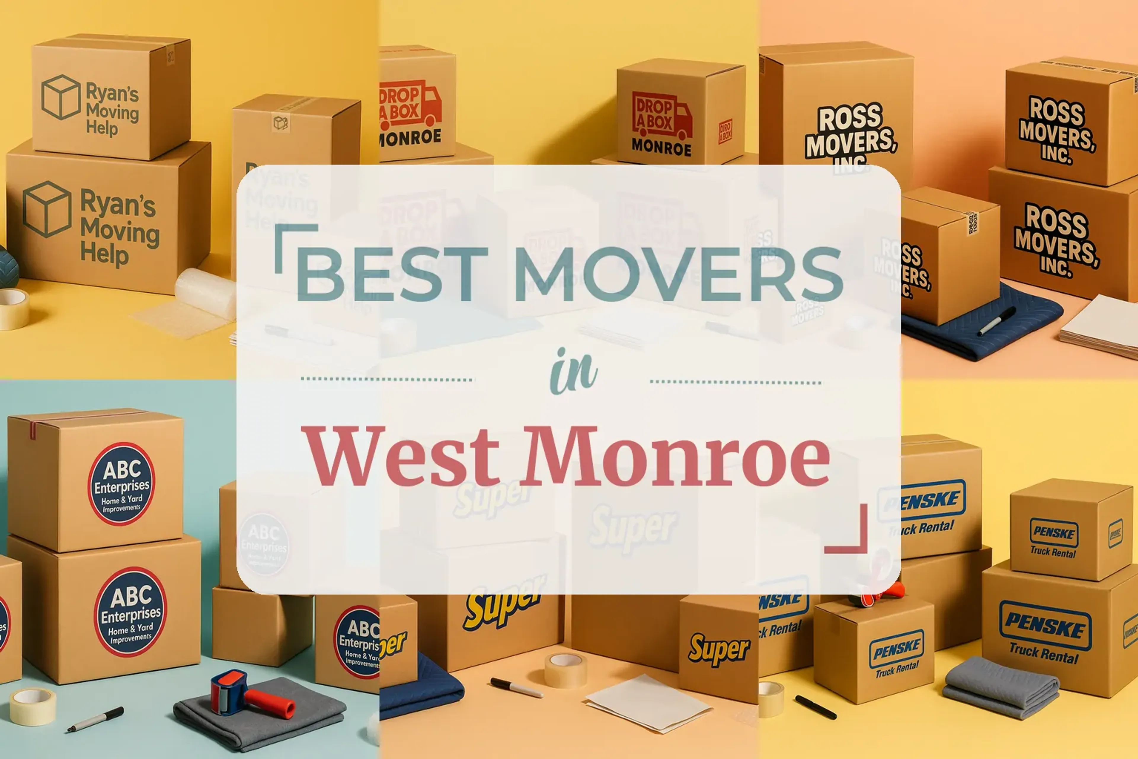 Side-by-side comparison of West Monroe moving companies