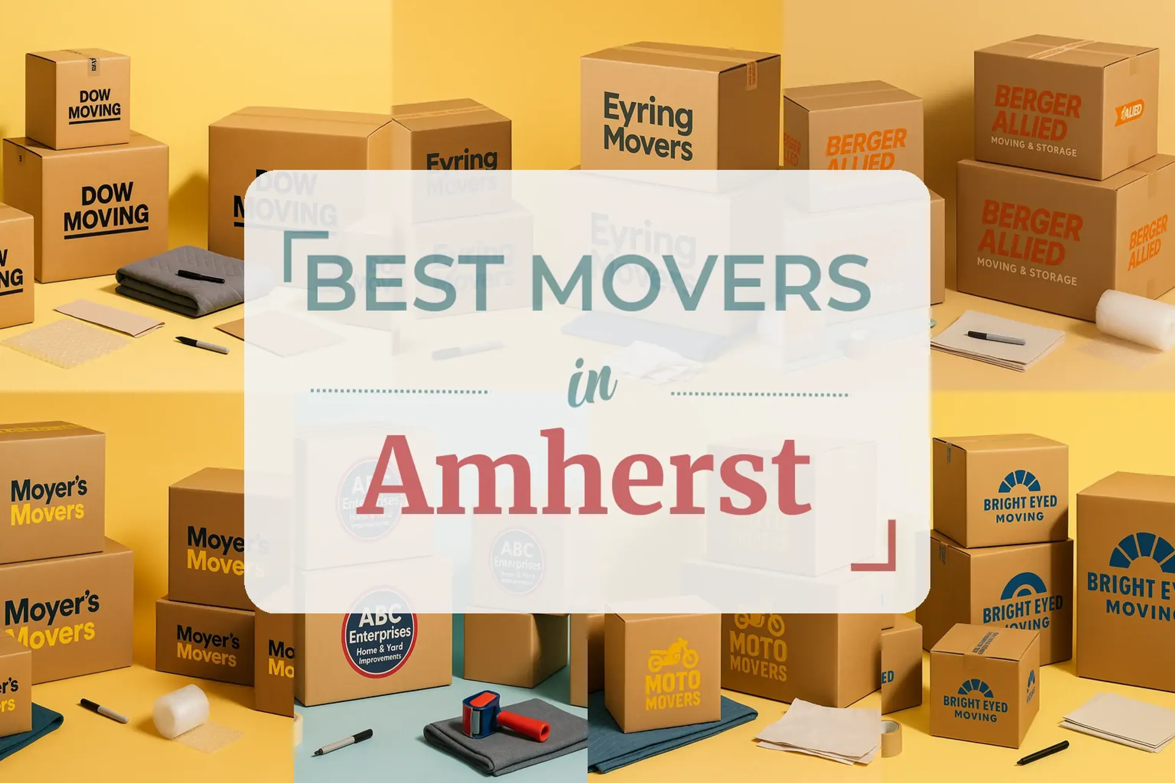 Side-by-side comparison of Amherst moving companies