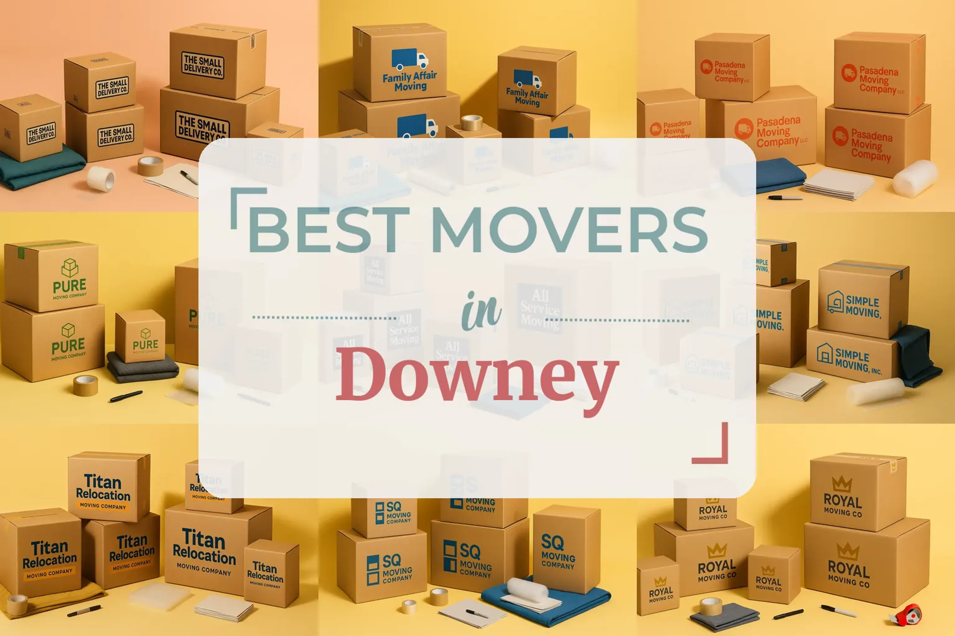 Side-by-side comparison of Downey moving companies