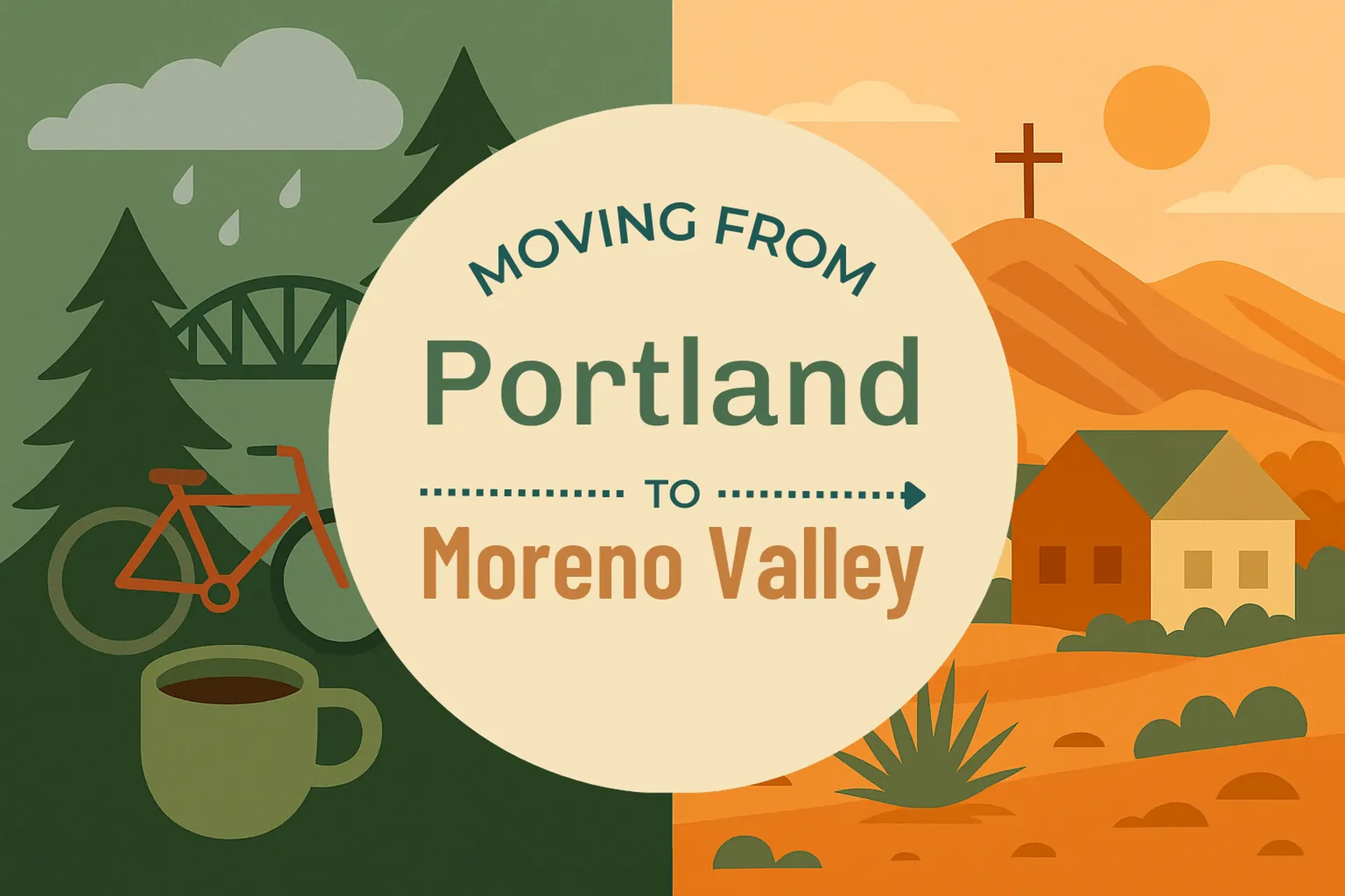 Side-by-side comparison of Portland to Moreno Valley moving companies