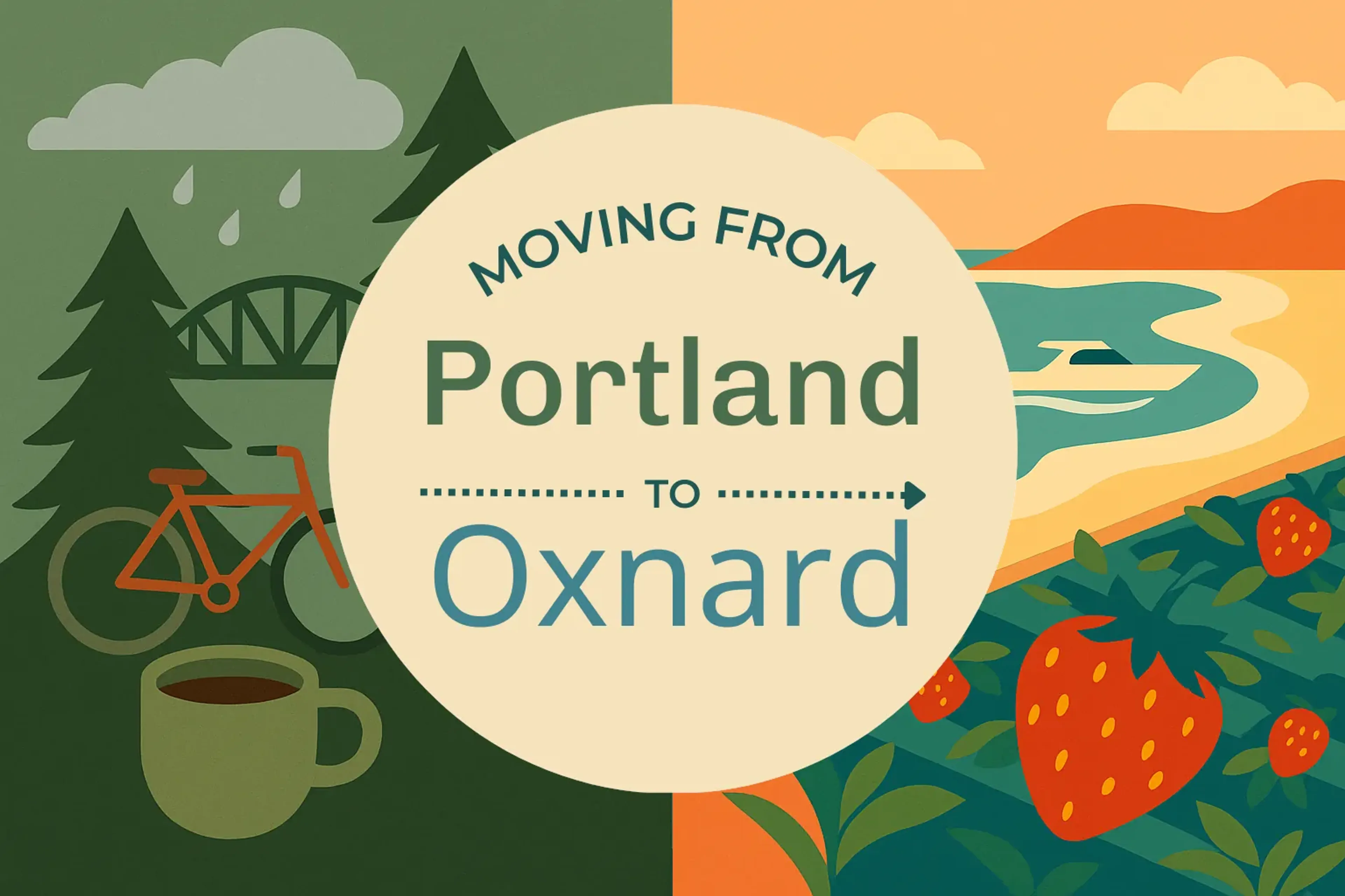 Side-by-side comparison of Portland to Oxnard moving companies