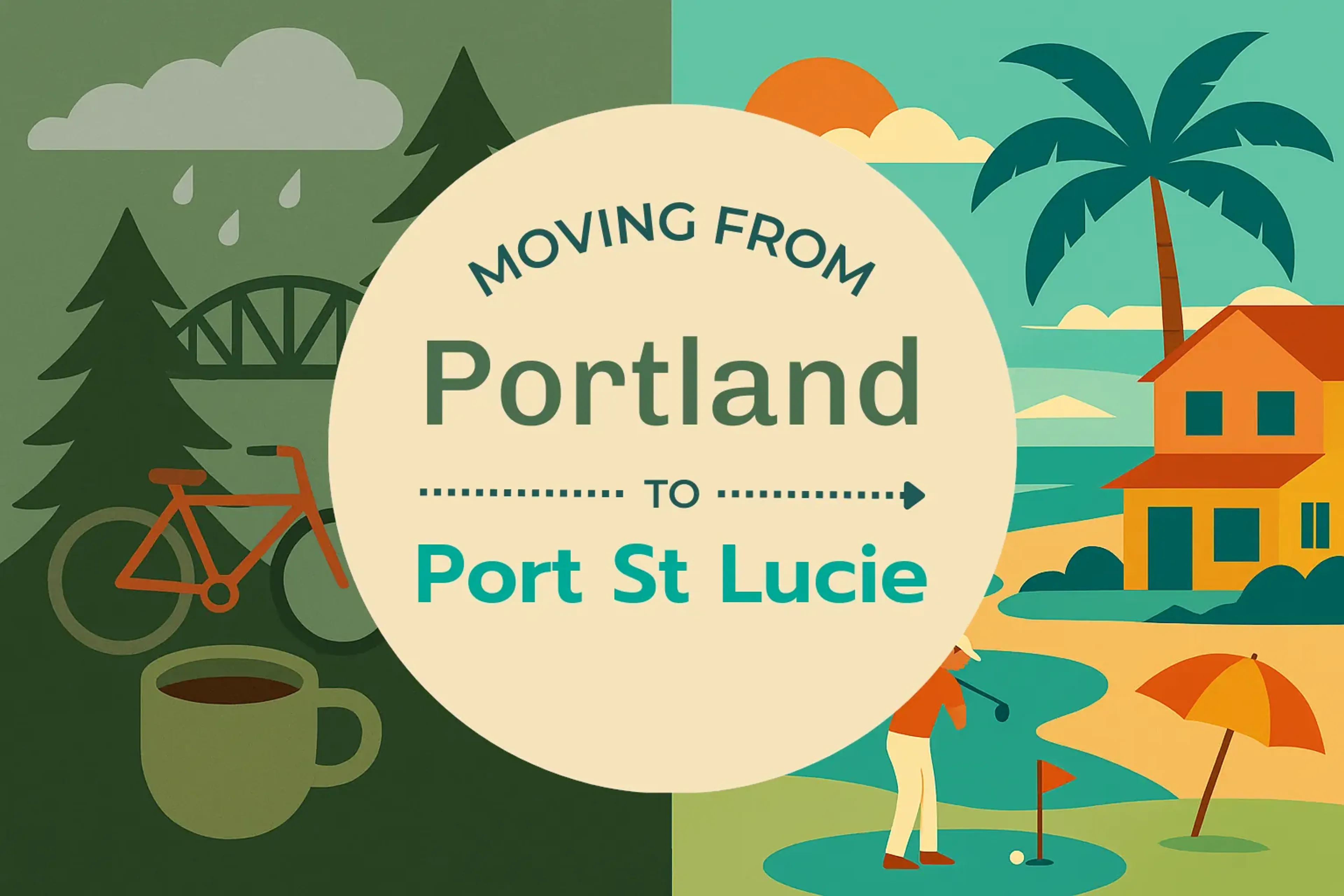 Side-by-side comparison of Portland to Port St. Lucie moving companies