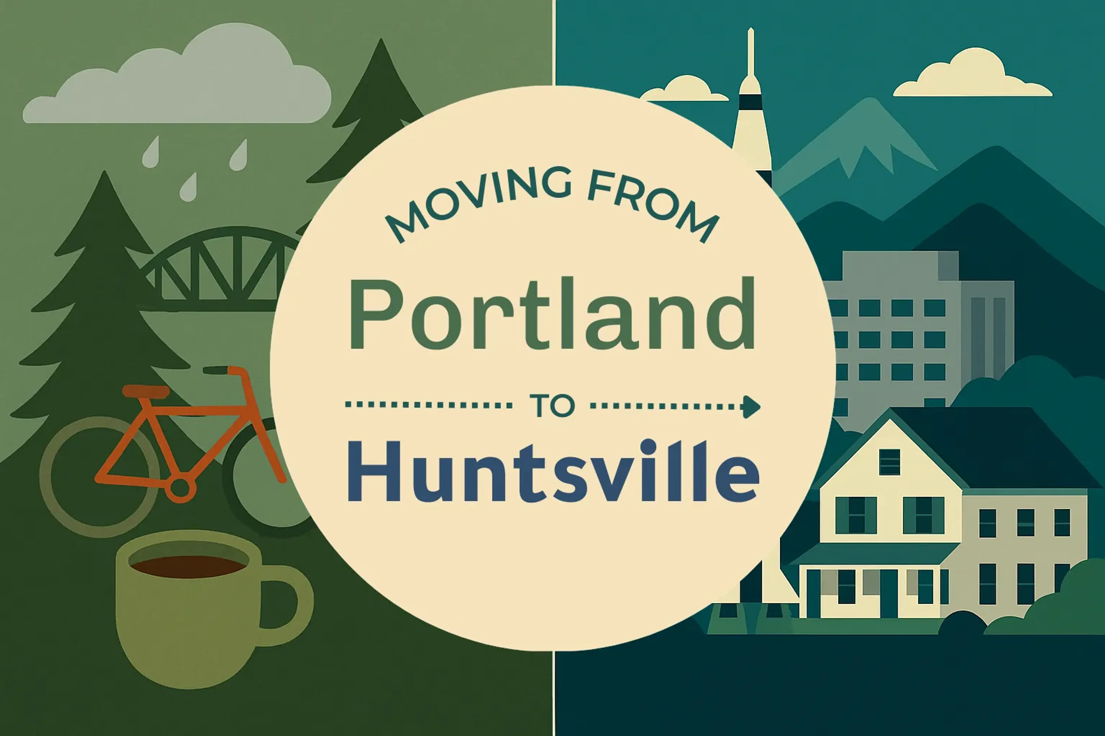 Side-by-side comparison of Portland to Huntsville moving companies
