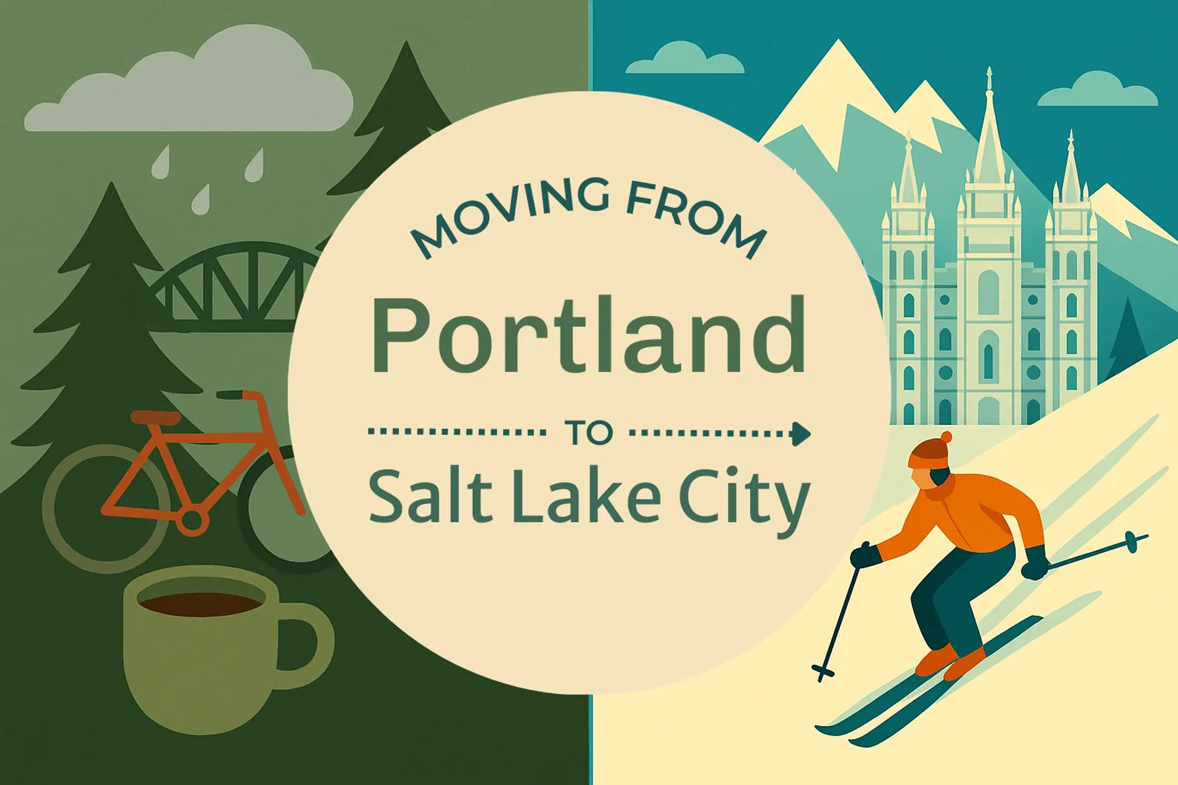 Side-by-side comparison of Portland to Salt Lake City moving companies