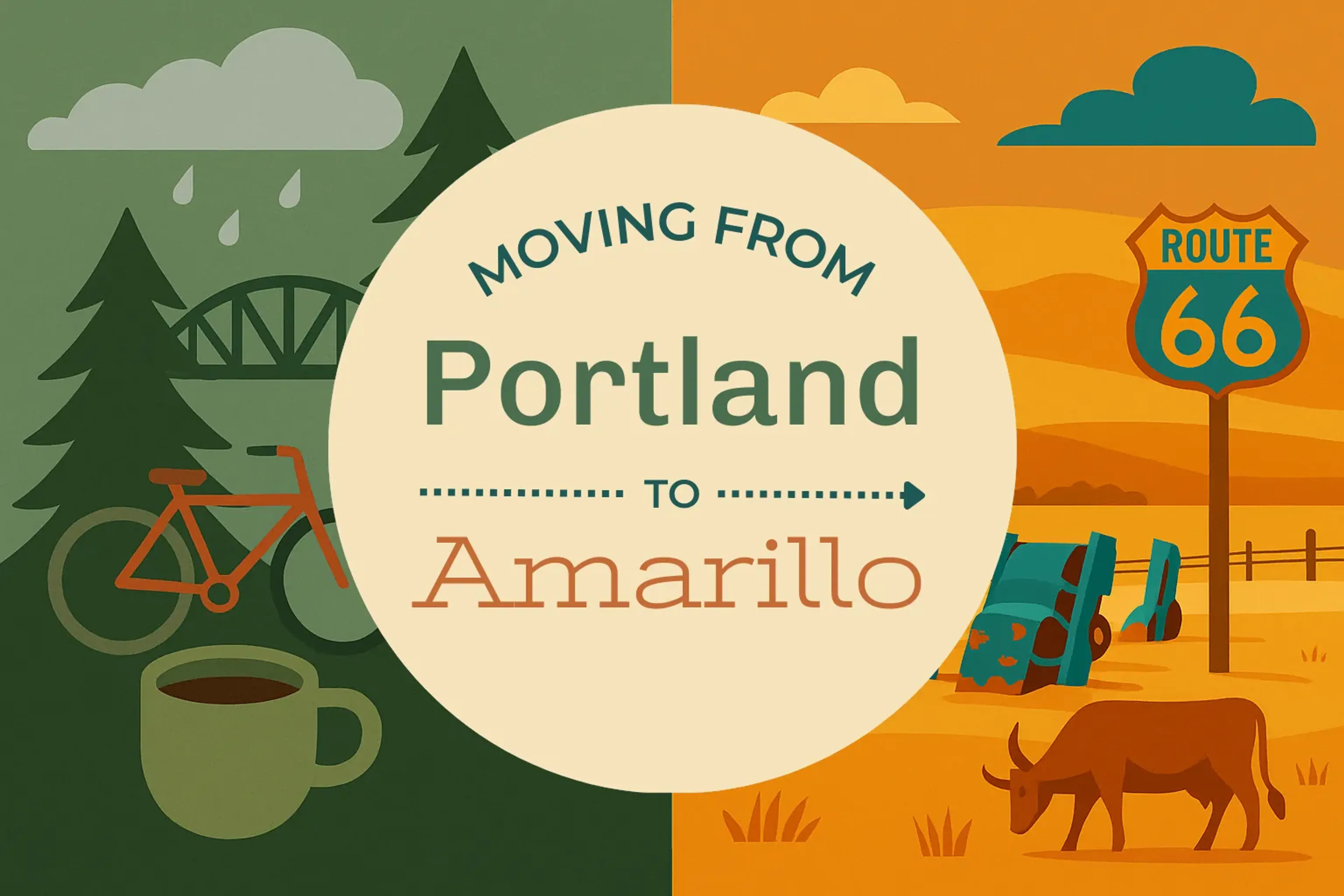 Side-by-side comparison of Portland to Amarillo moving companies