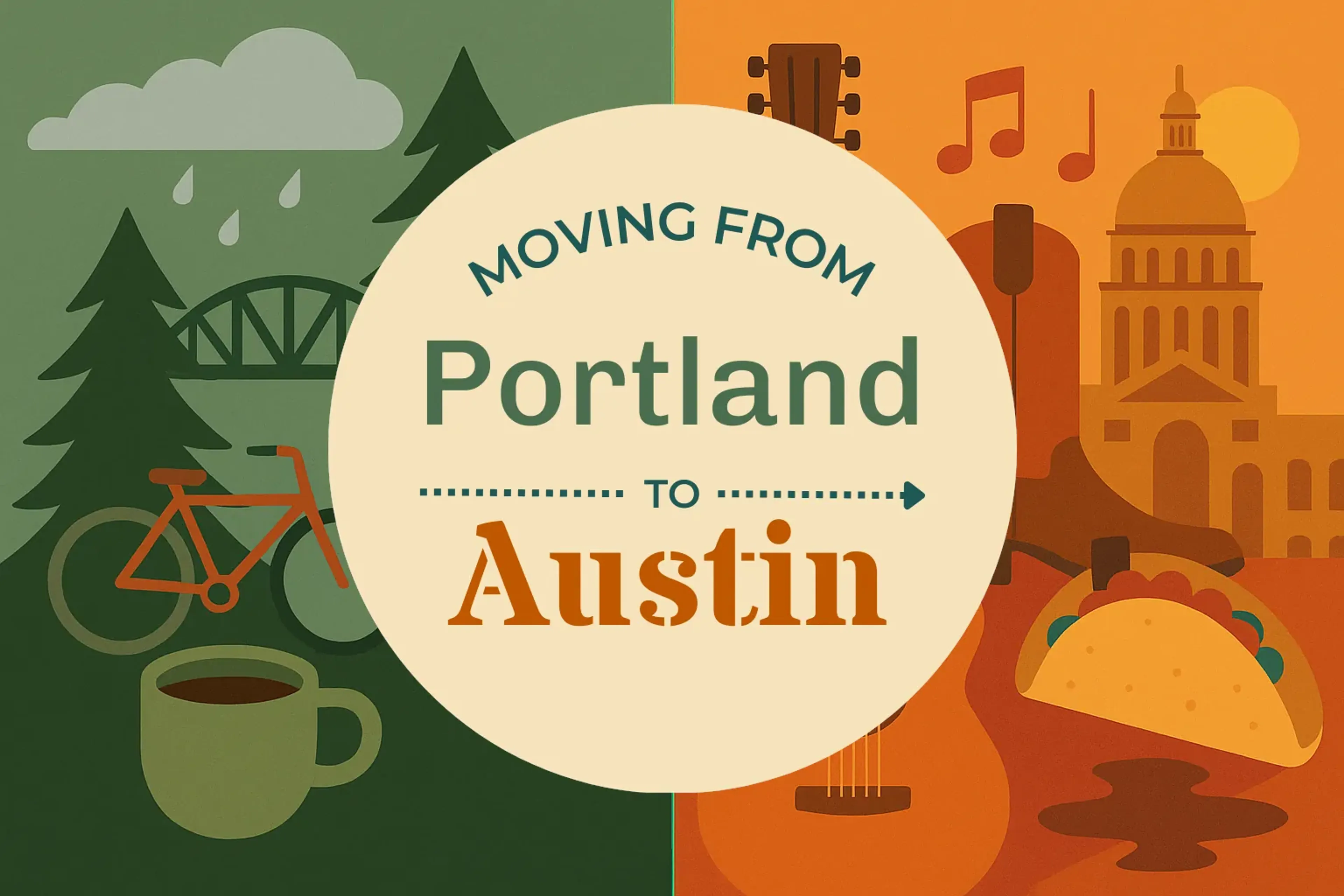 Side-by-side comparison of Portland to Austin moving companies