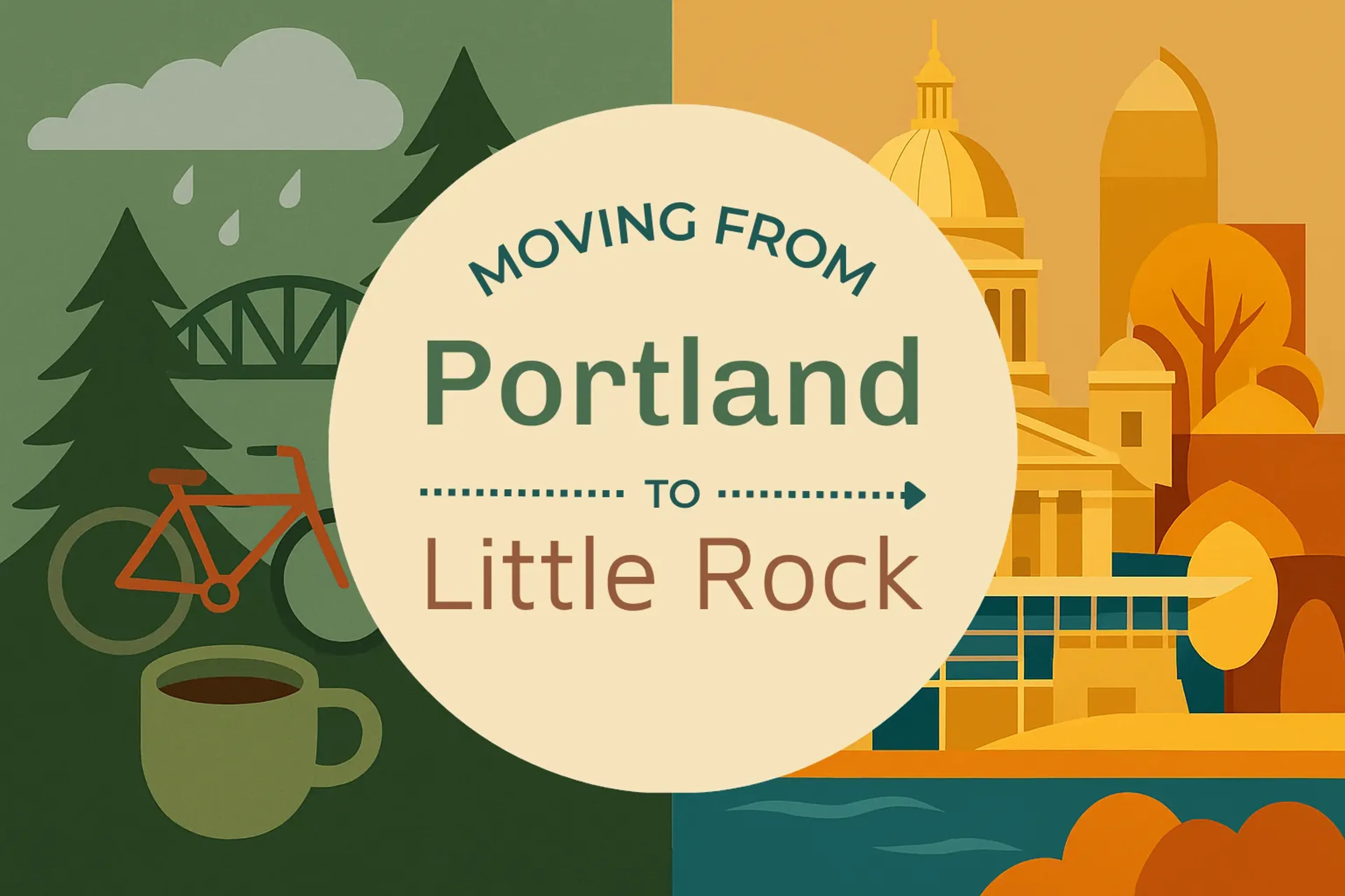 Side-by-side comparison of Portland to Little Rock moving companies