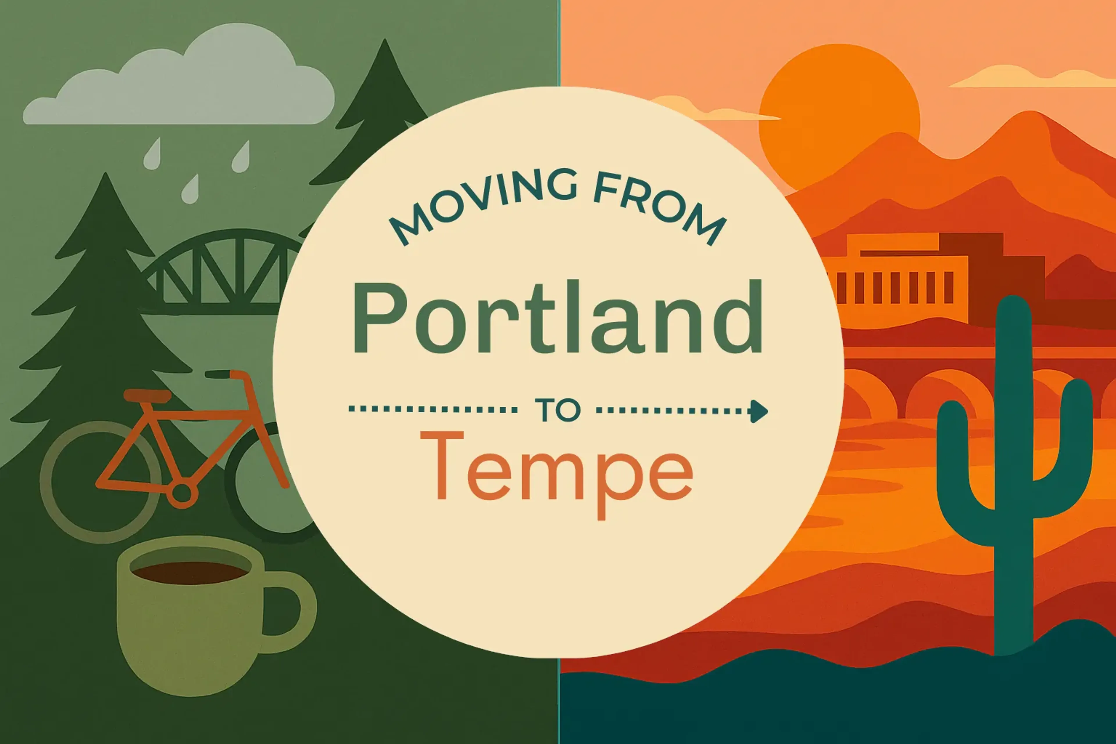 Side-by-side comparison of Portland to Tempe moving companies