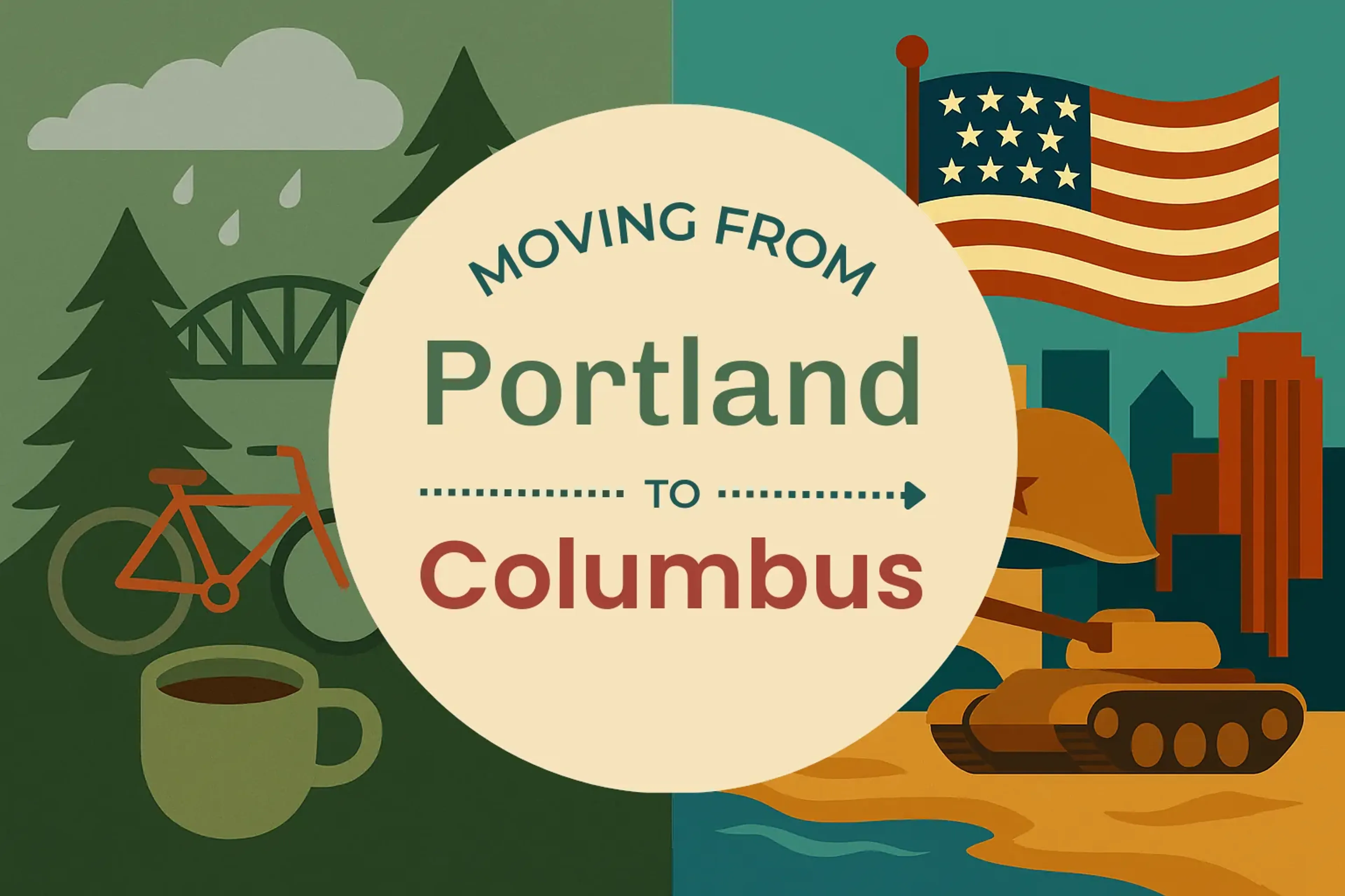 Side-by-side comparison of Portland to Columbus moving companies
