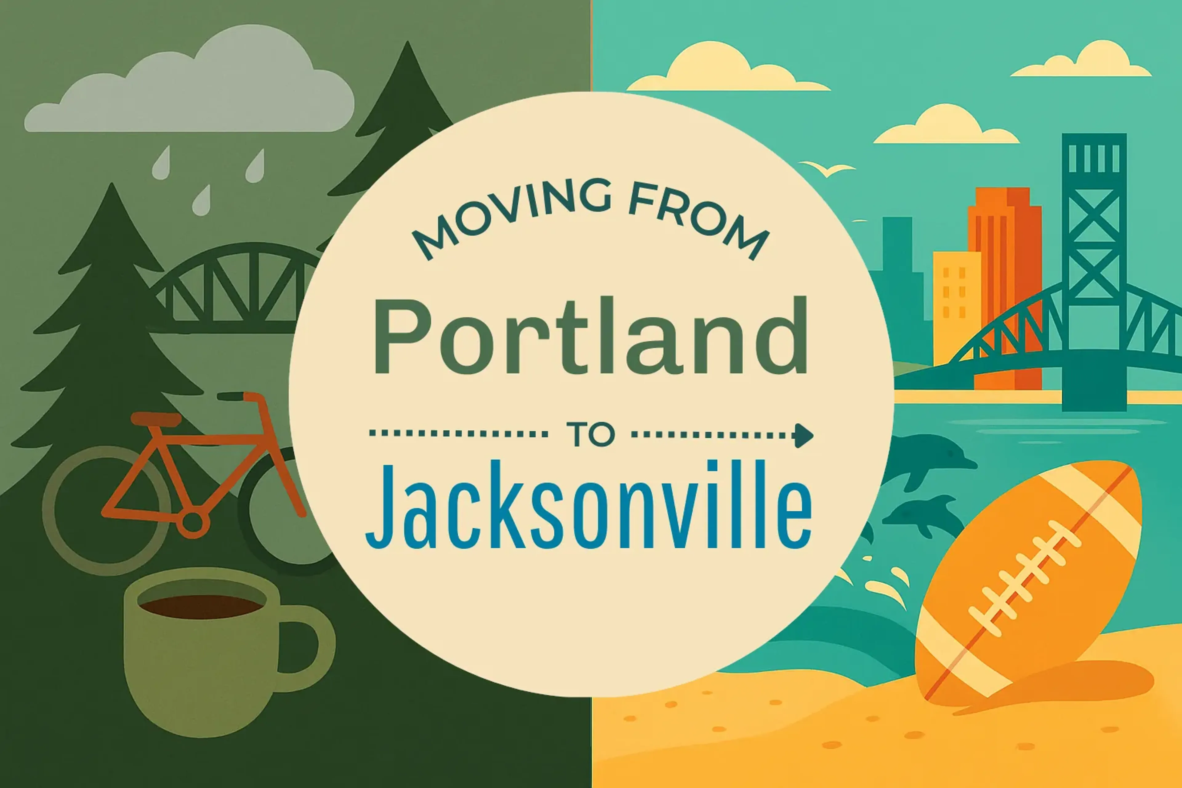 Side-by-side comparison of Portland to Jacksonville moving companies