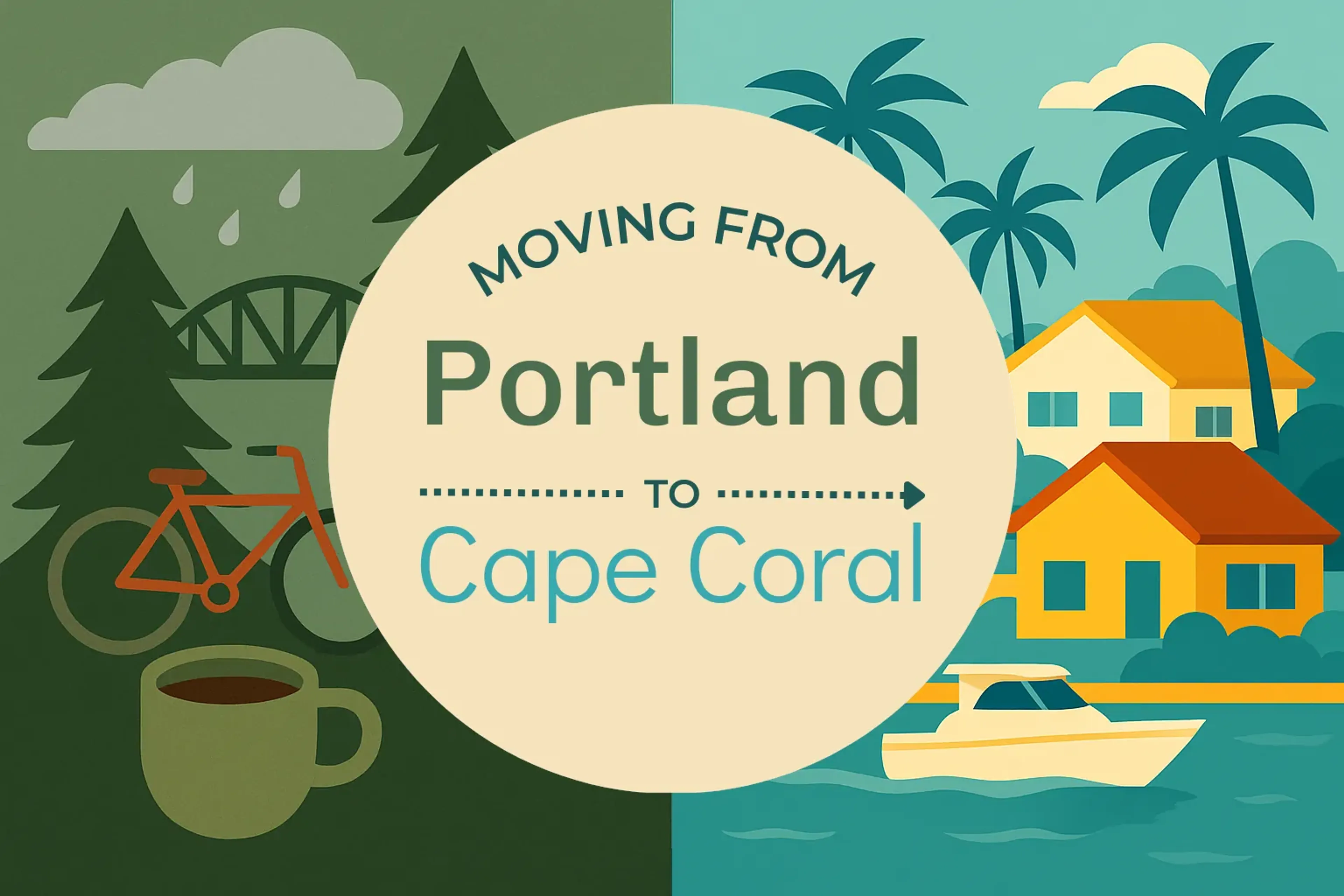 Side-by-side comparison of Portland to Cape Coral moving companies