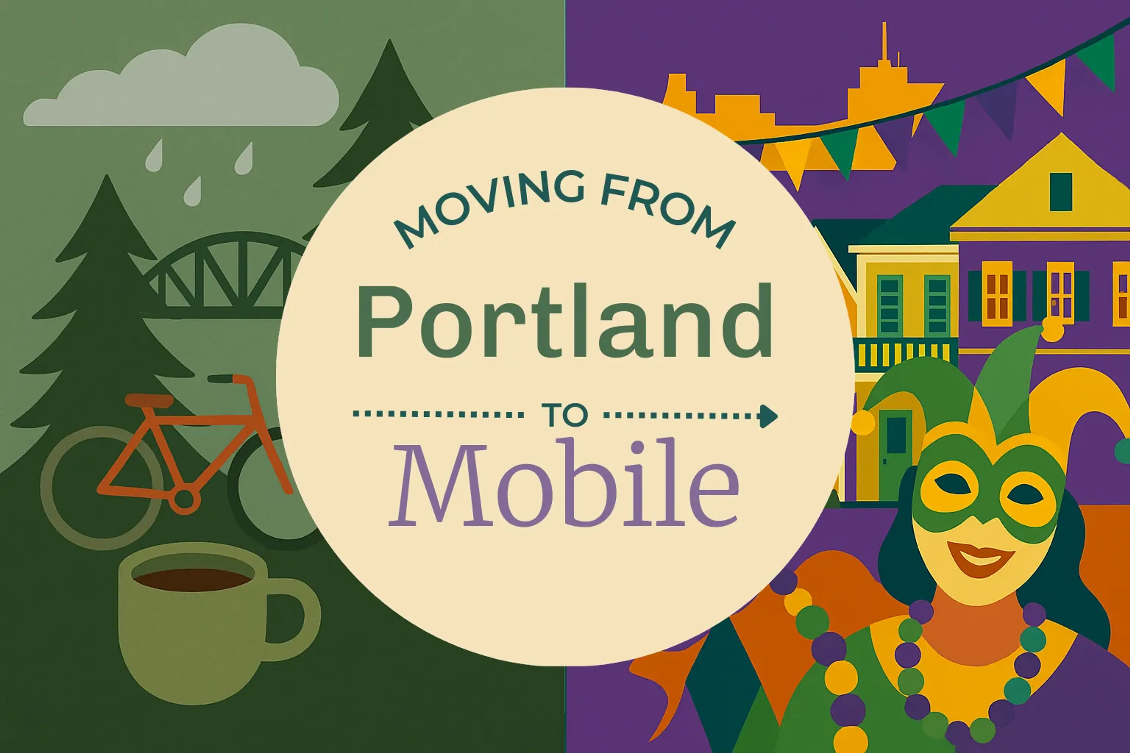 Side-by-side comparison of Portland to Mobile moving companies