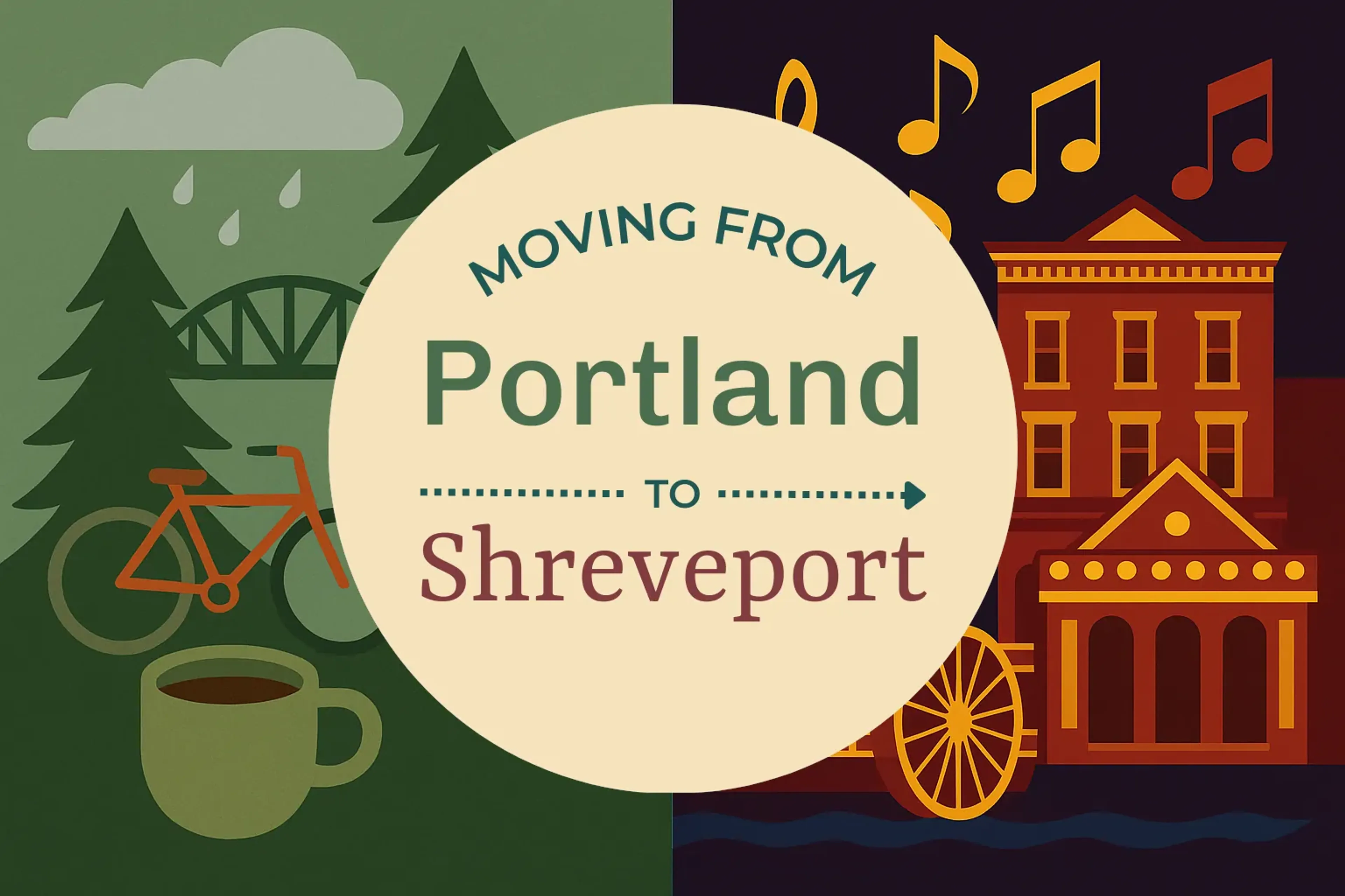 Side-by-side comparison of Portland to Shreveport moving companies