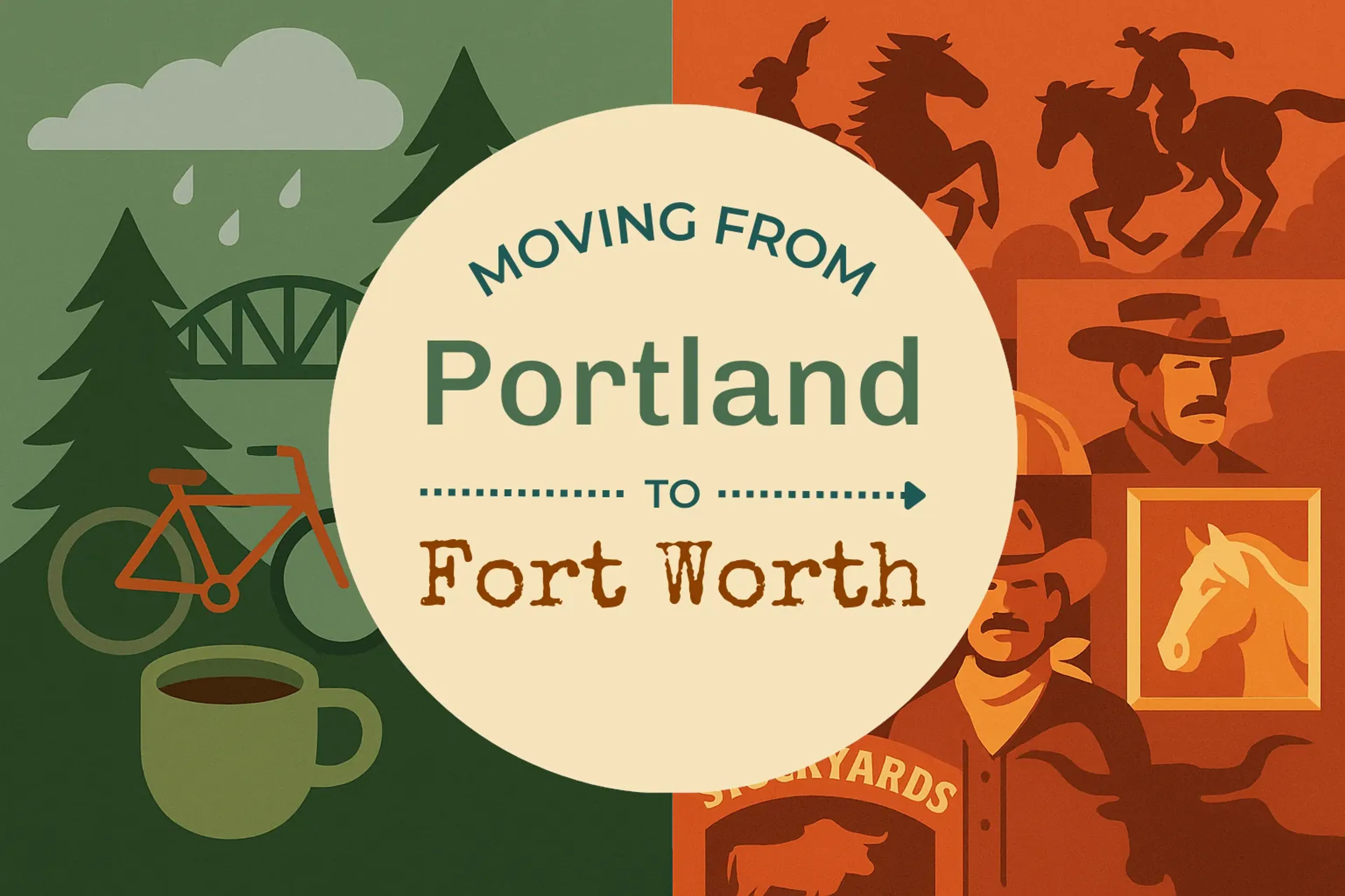 Side-by-side comparison of Portland to Fort Worth moving companies