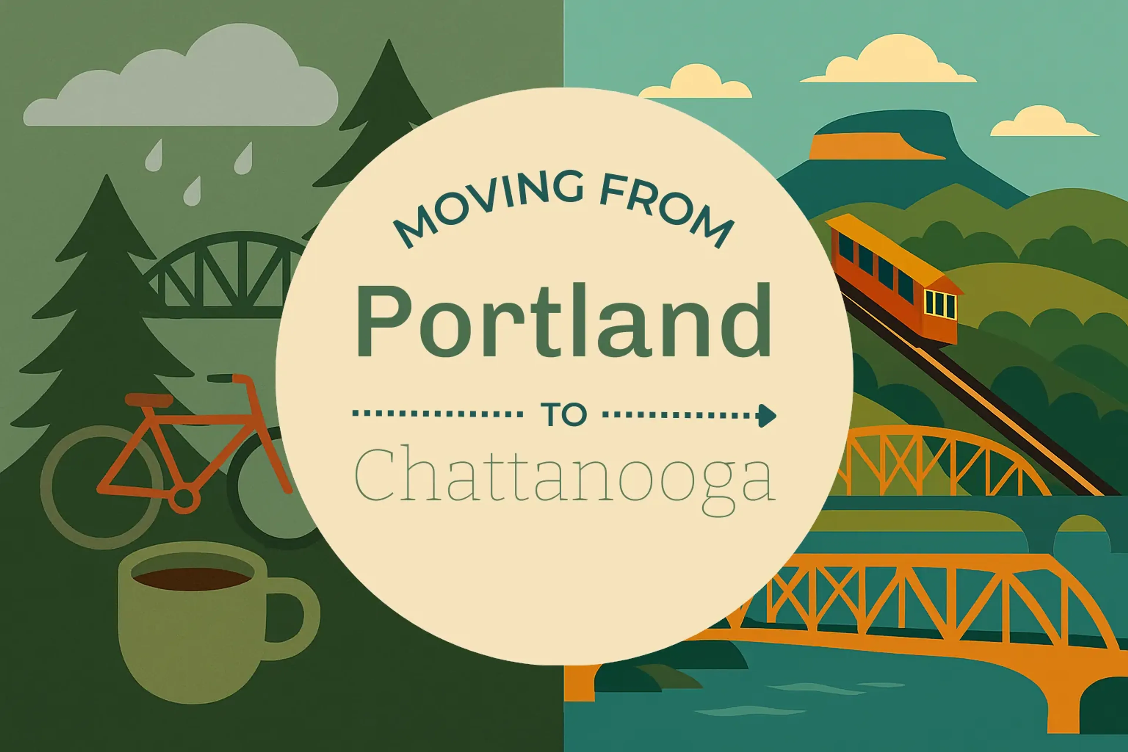 Side-by-side comparison of Portland to Chattanooga moving companies
