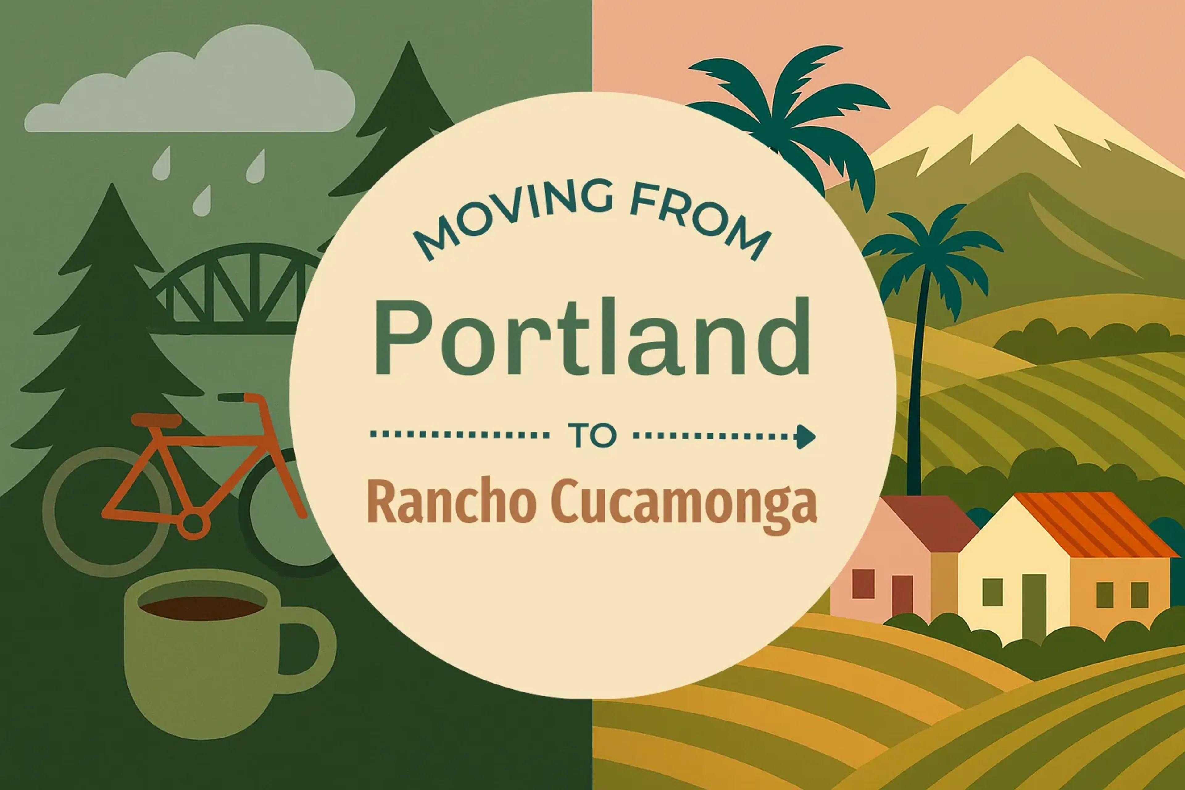 Side-by-side comparison of Portland to Rancho Cucamonga moving companies