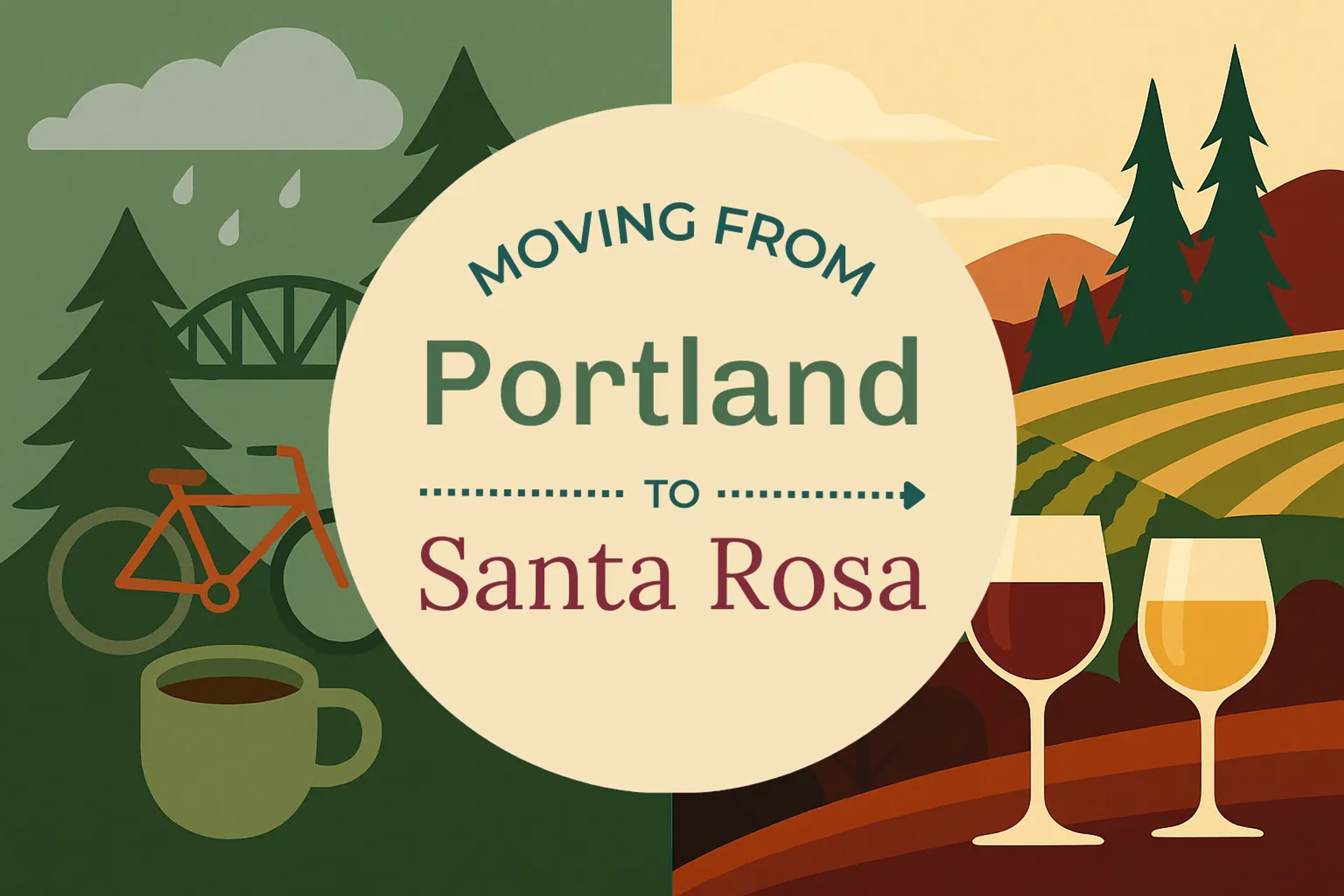 Side-by-side comparison of Portland to Santa Rosa moving companies
