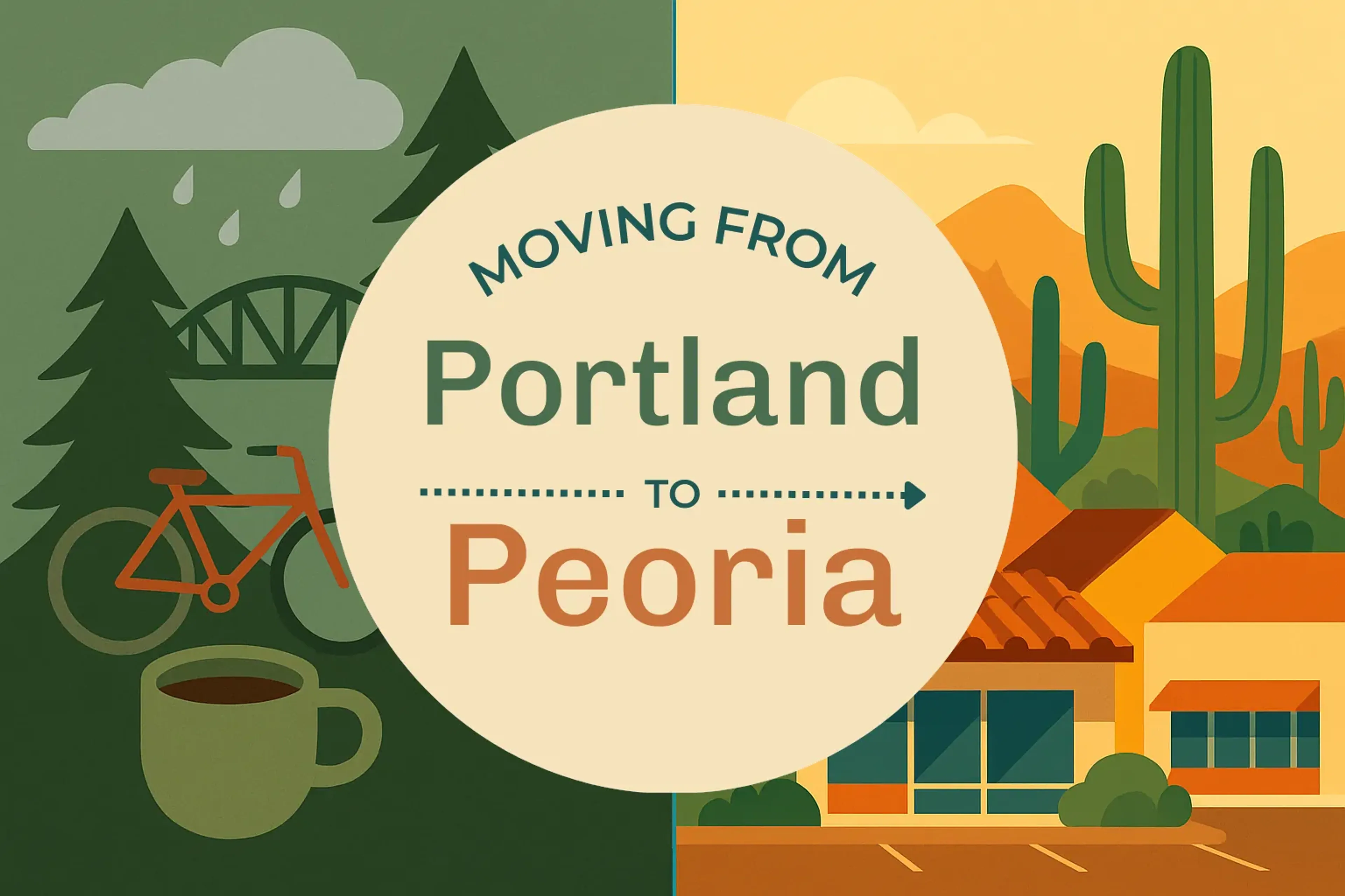 Side-by-side comparison of Portland to Peoria moving companies