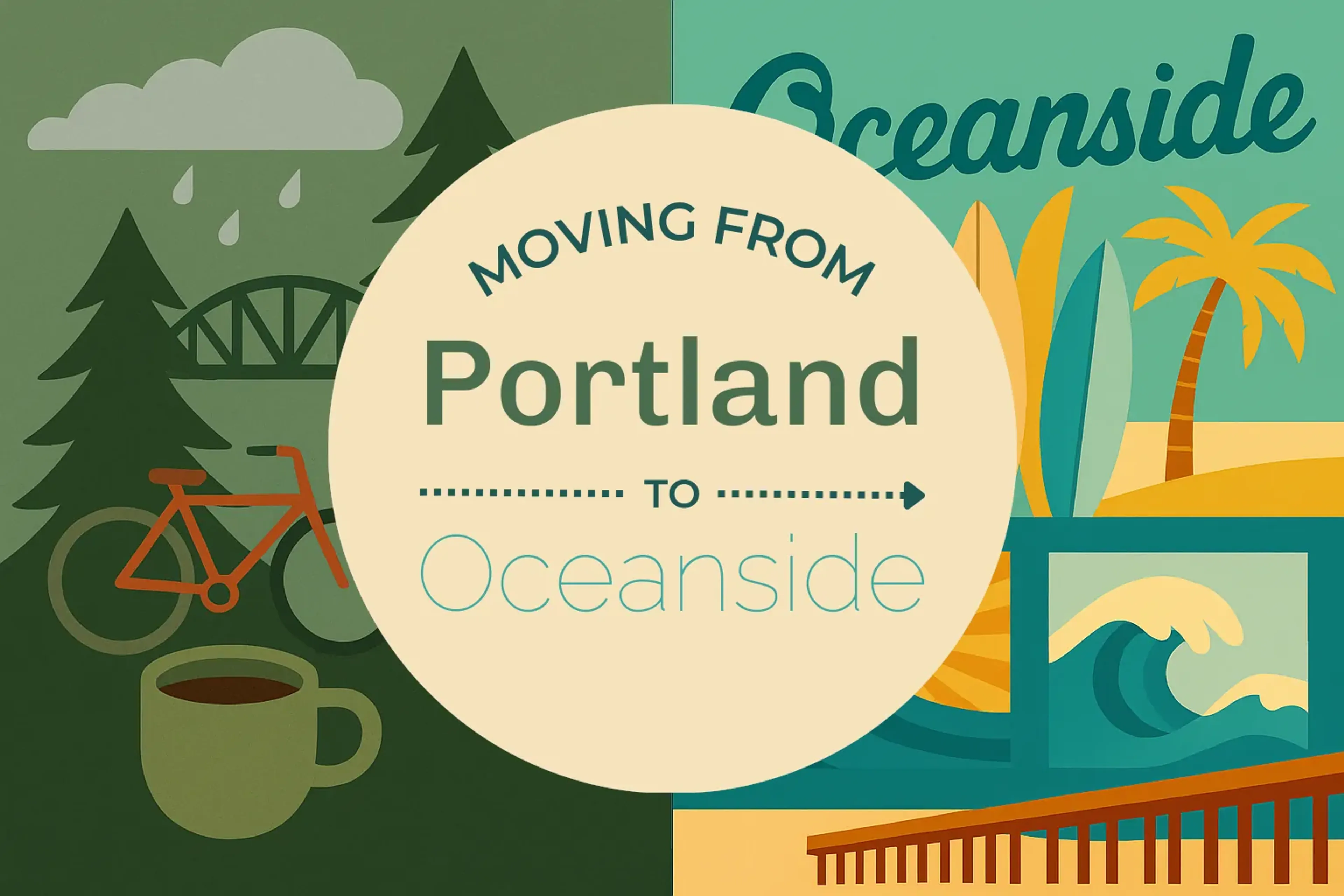 Side-by-side comparison of Portland to Oceanside moving companies