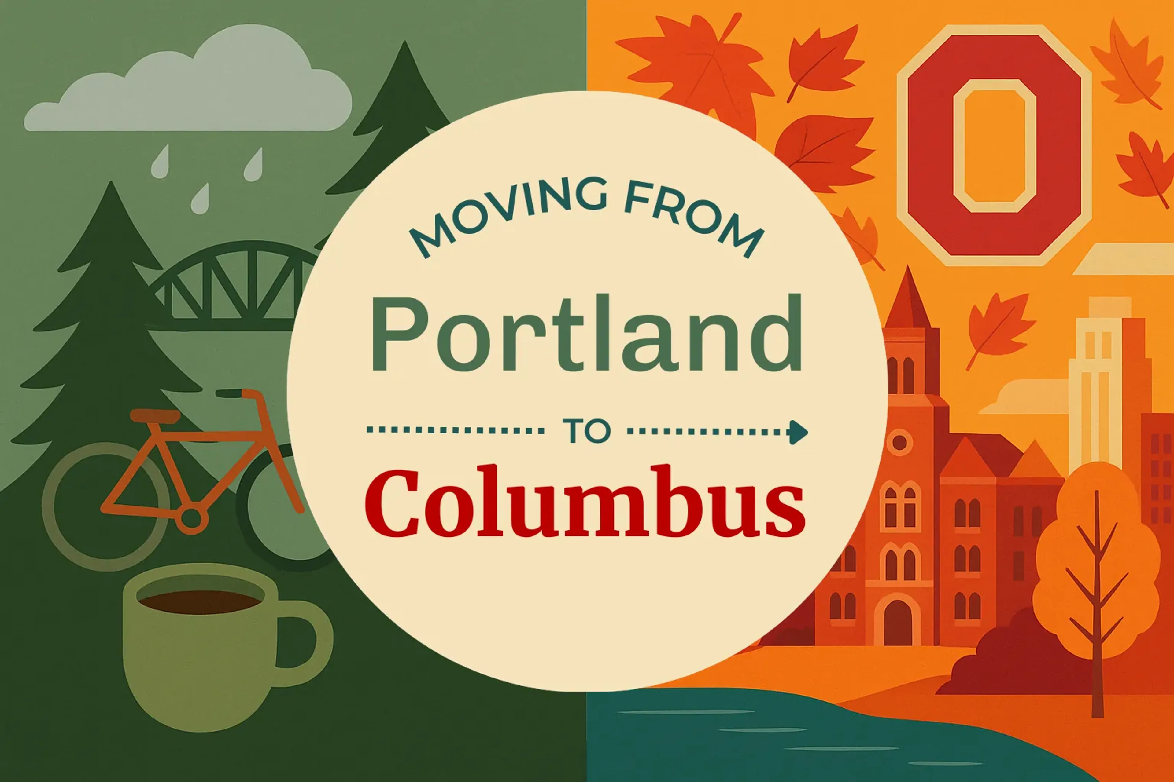 Side-by-side comparison of Portland to Columbus moving companies