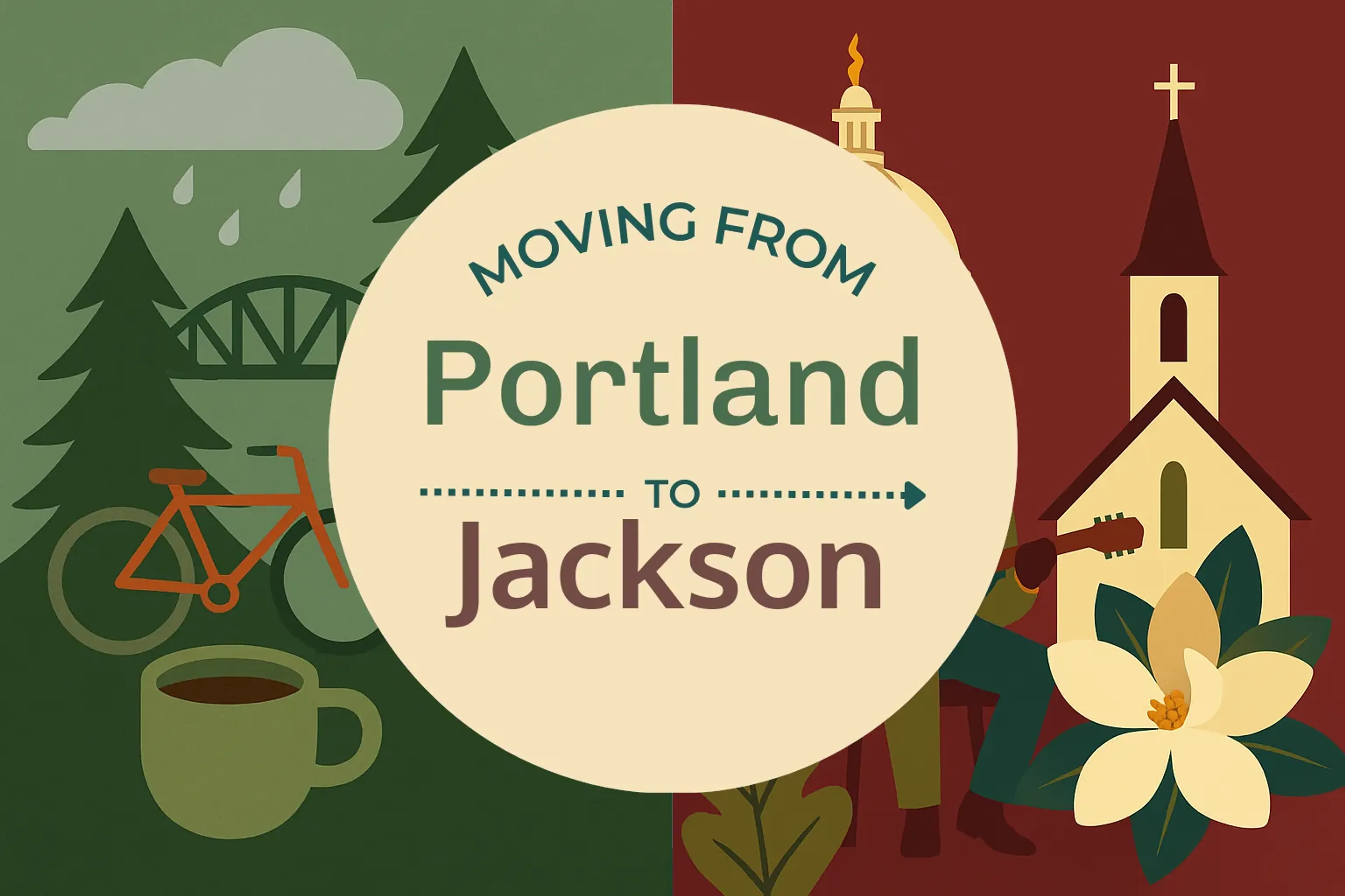 Side-by-side comparison of Portland to Jackson moving companies