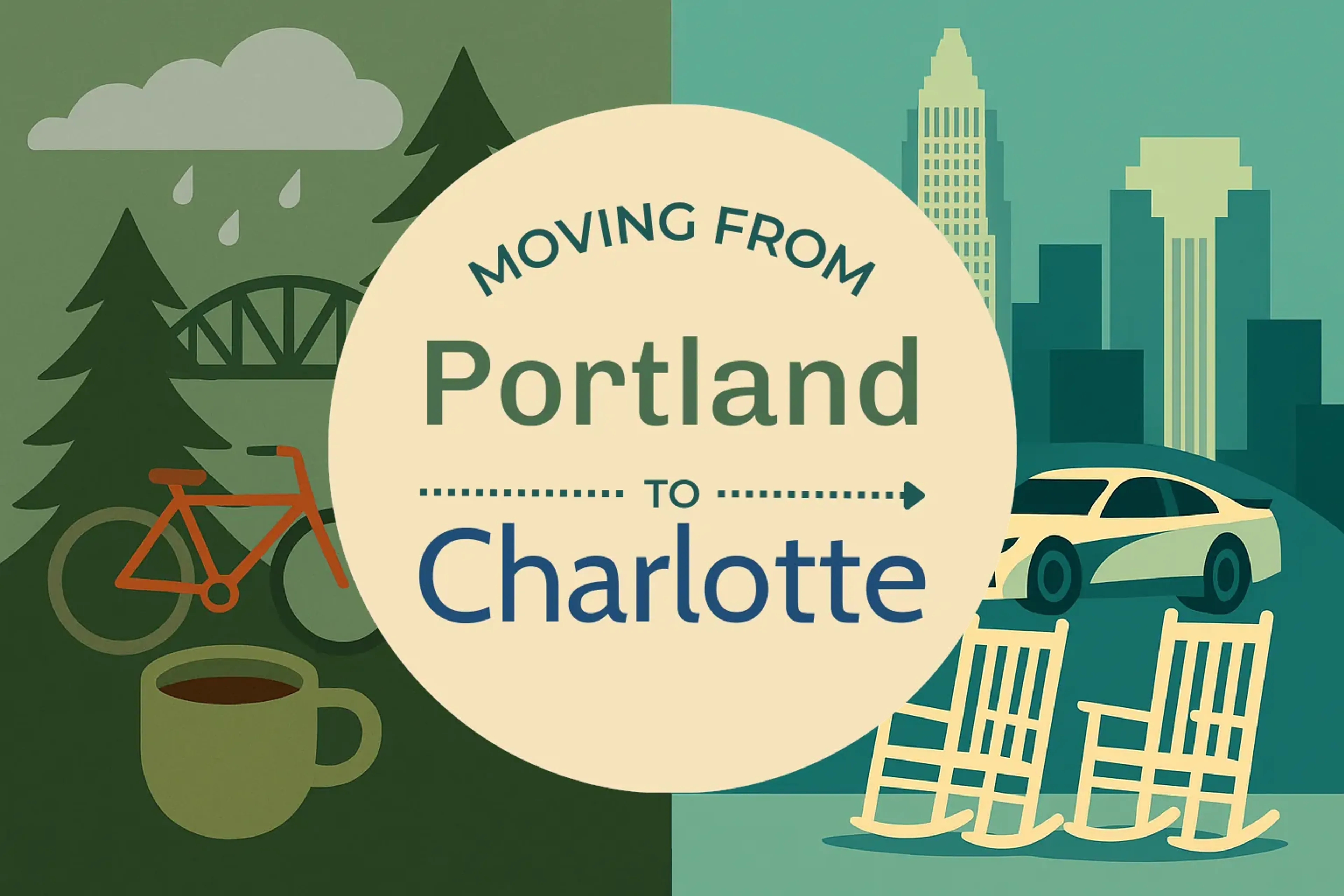 Side-by-side comparison of Portland to Charlotte moving companies
