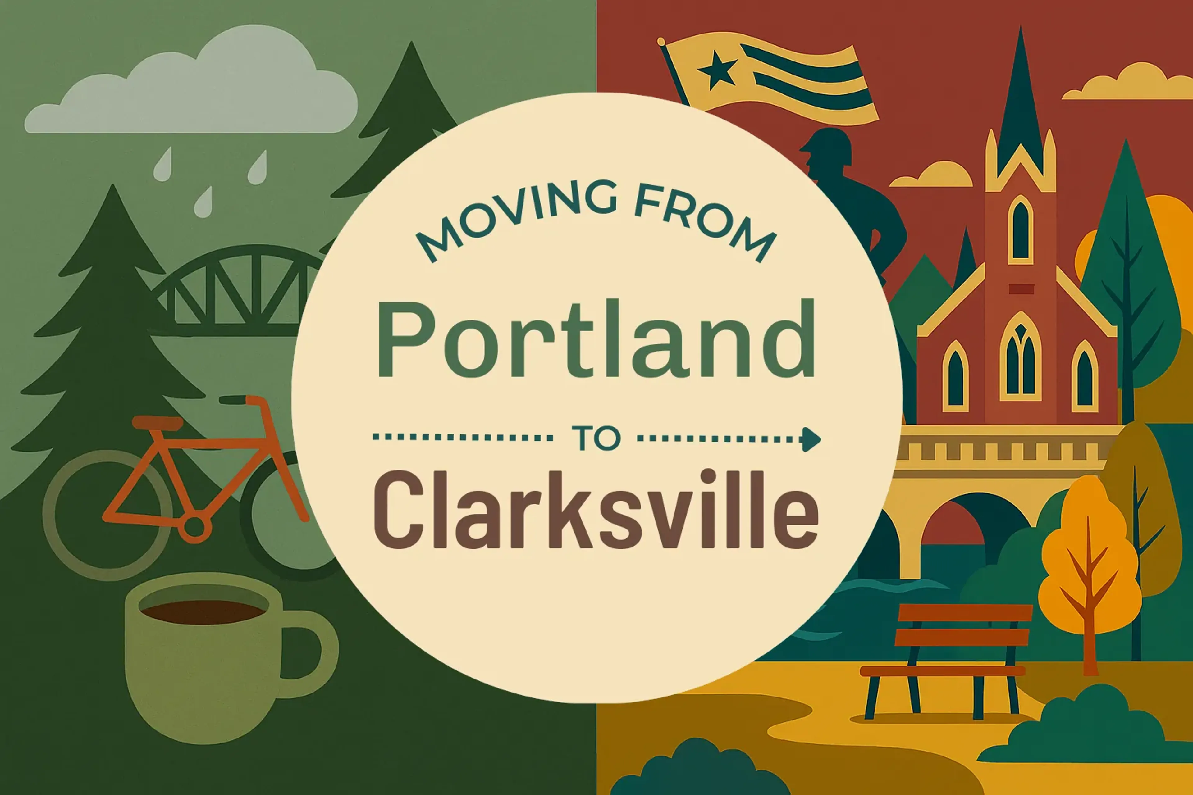 Side-by-side comparison of Portland to Clarksville moving companies