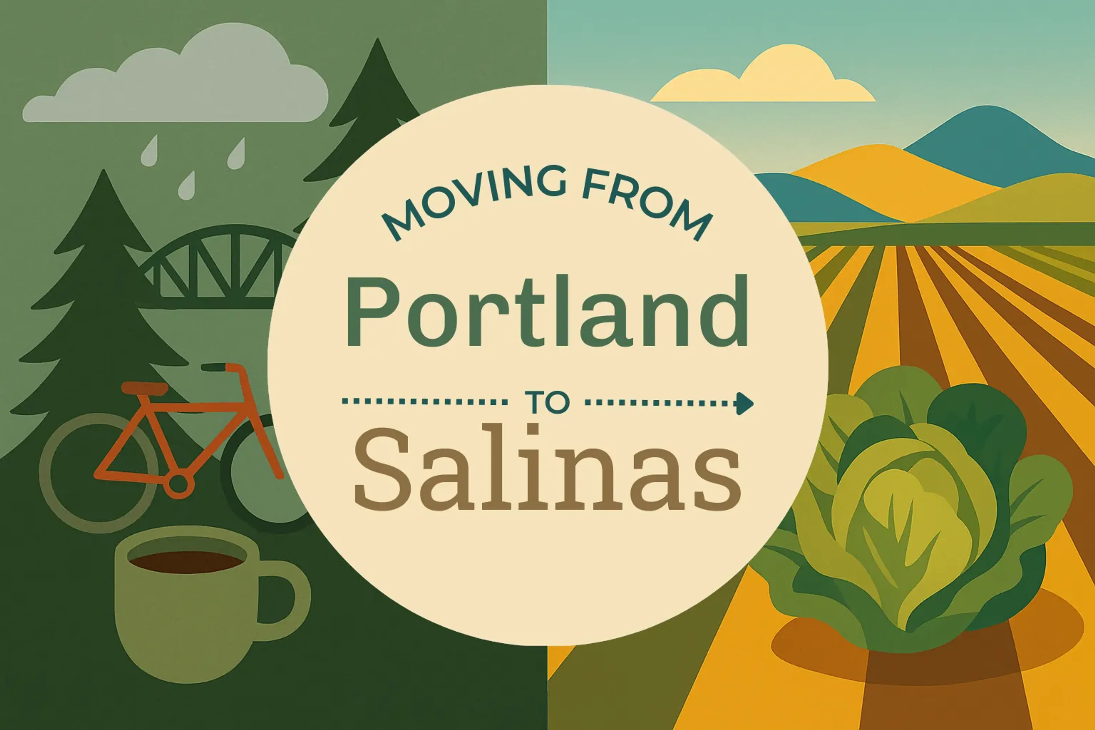 Side-by-side comparison of Portland to Salinas moving companies