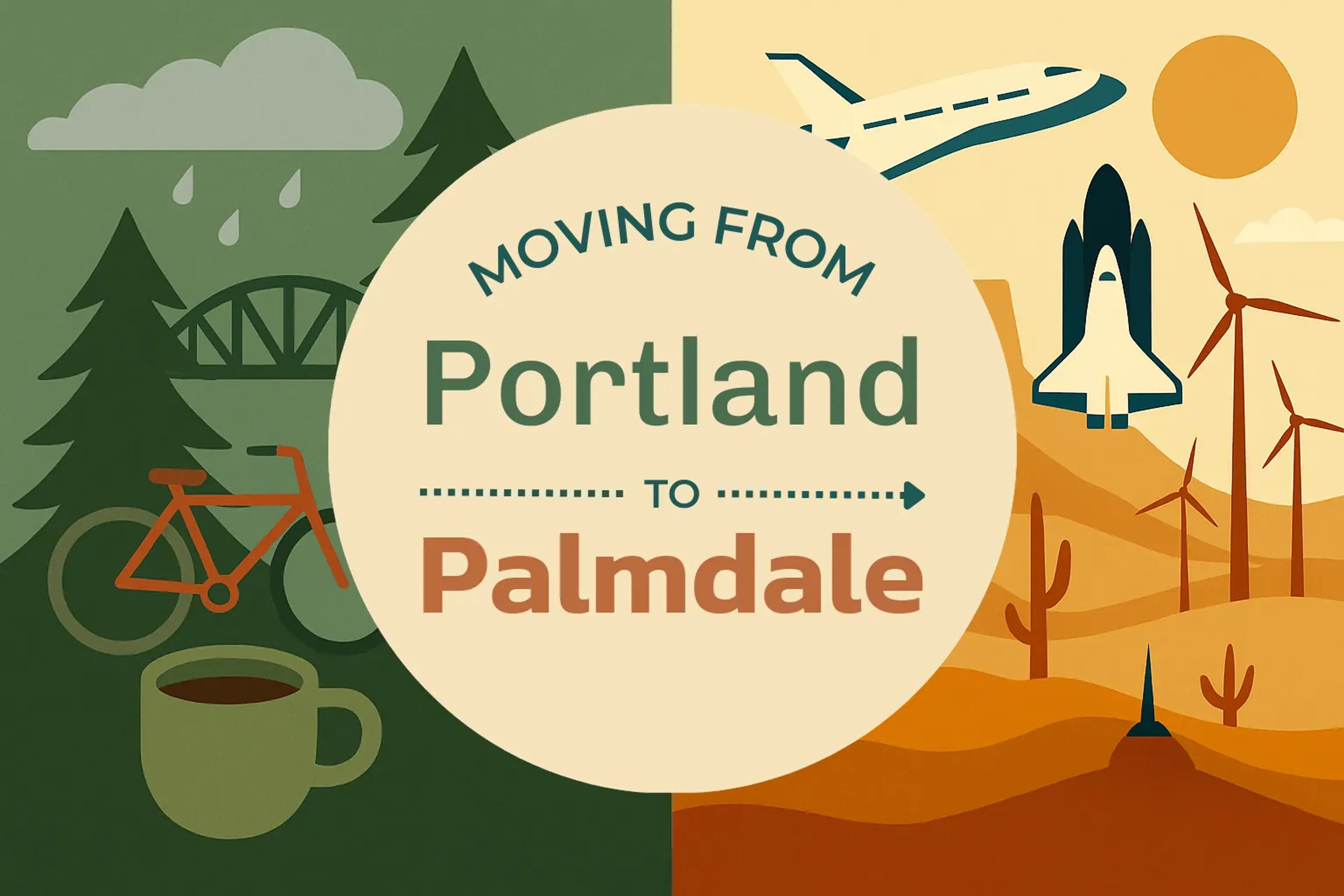 Side-by-side comparison of Portland to Palmdale moving companies