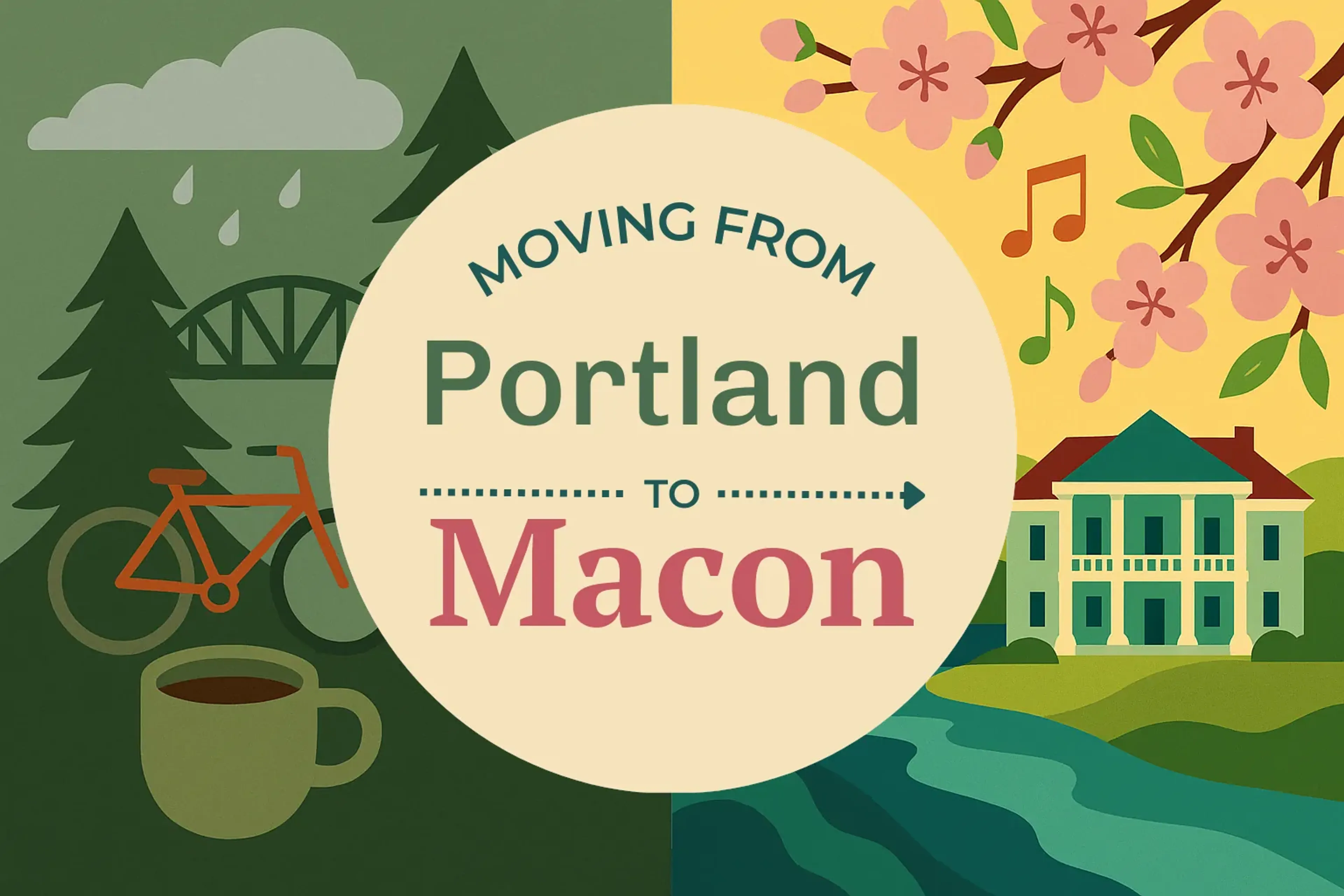 Side-by-side comparison of Portland to Macon moving companies
