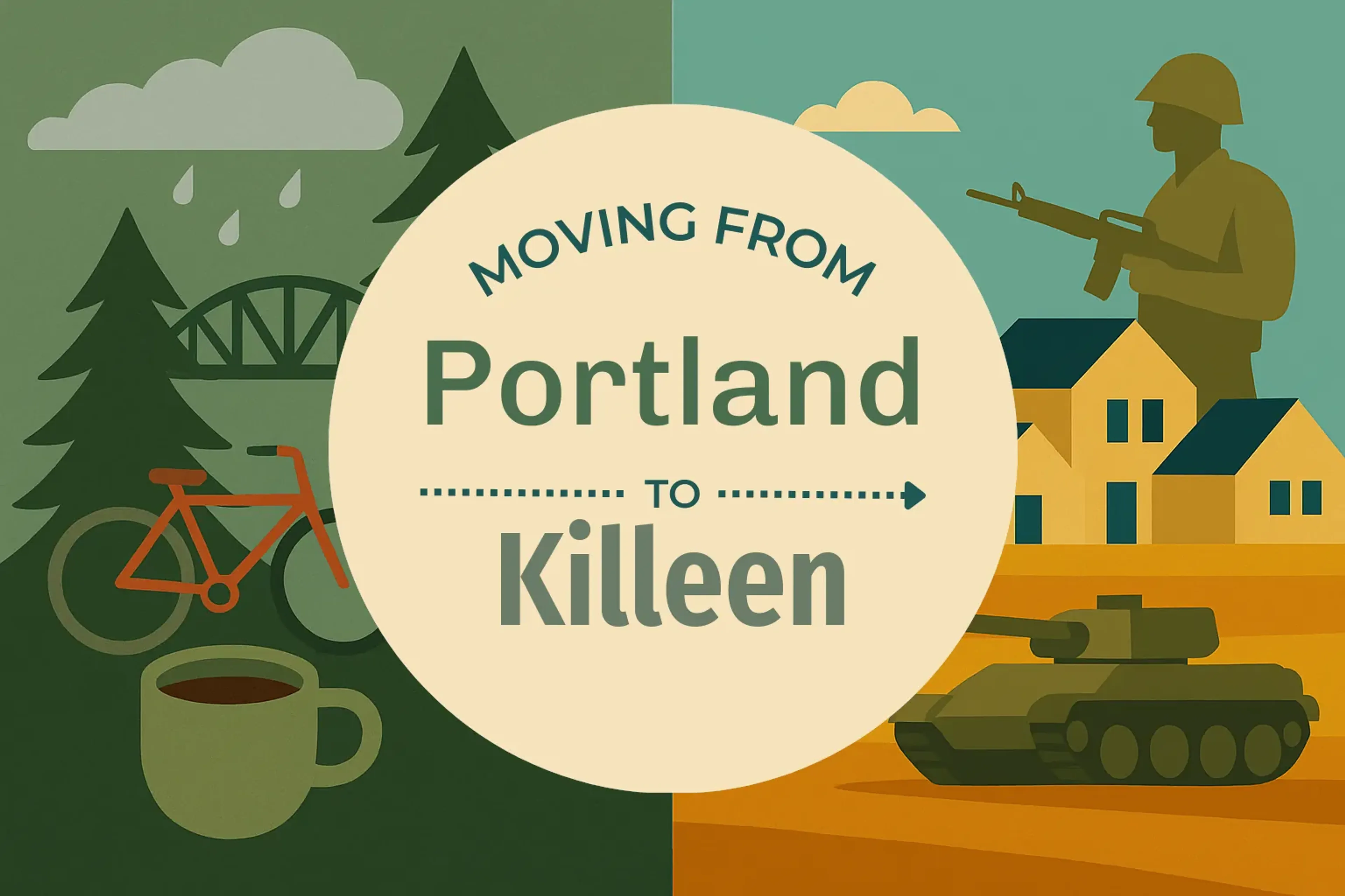 Side-by-side comparison of Portland to Killeen moving companies