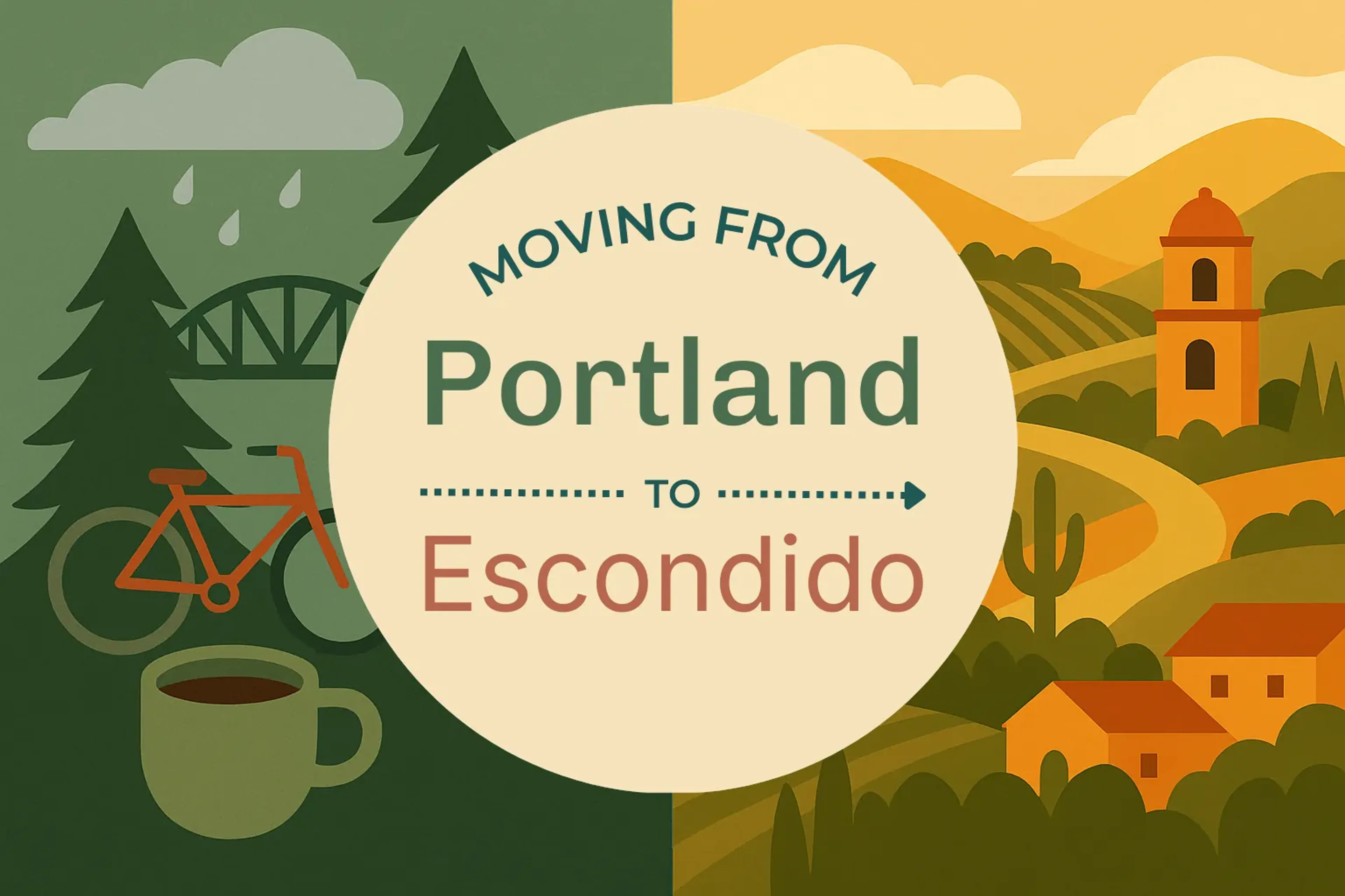 Side-by-side comparison of Portland to Escondido moving companies
