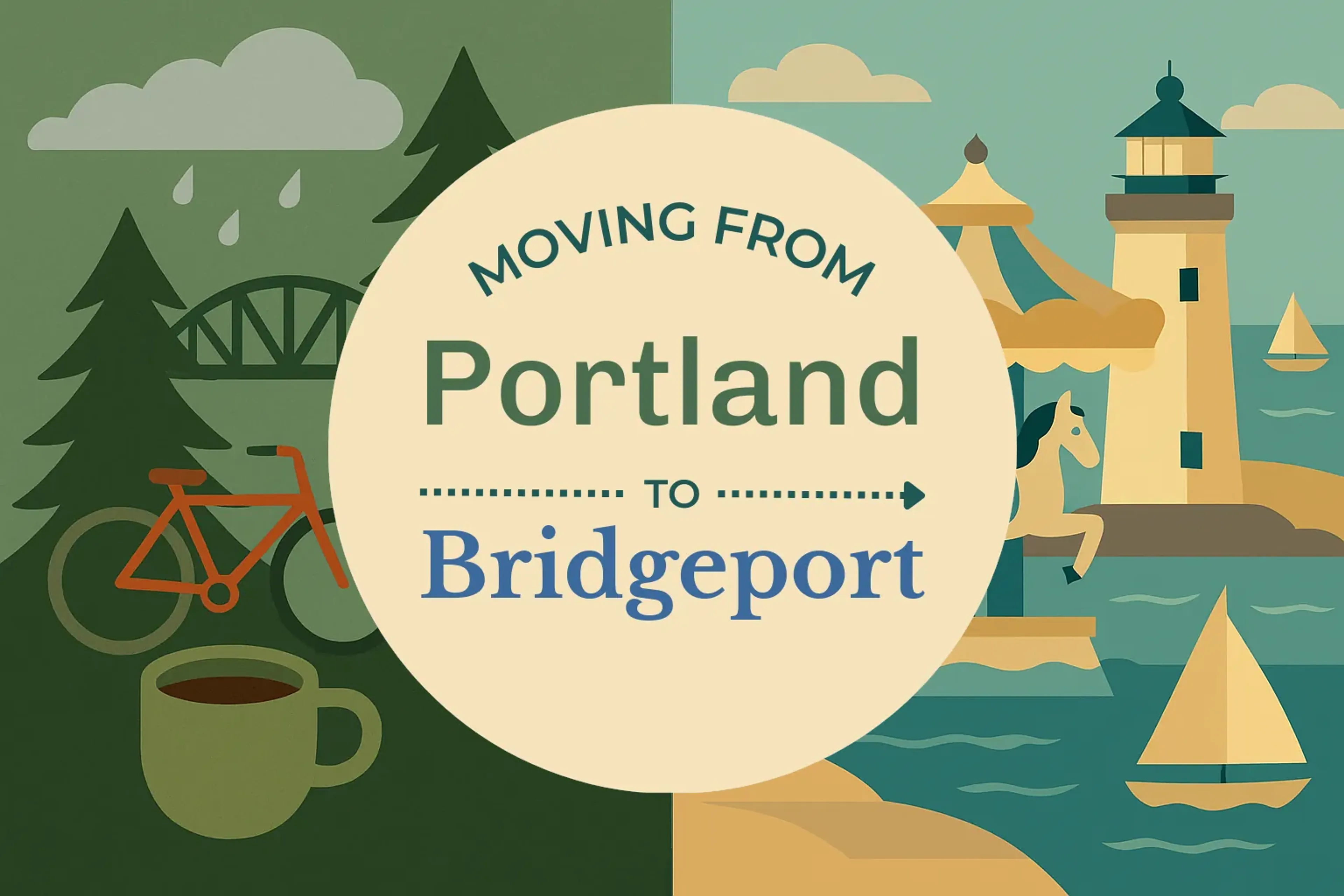 Side-by-side comparison of Portland to Bridgeport moving companies