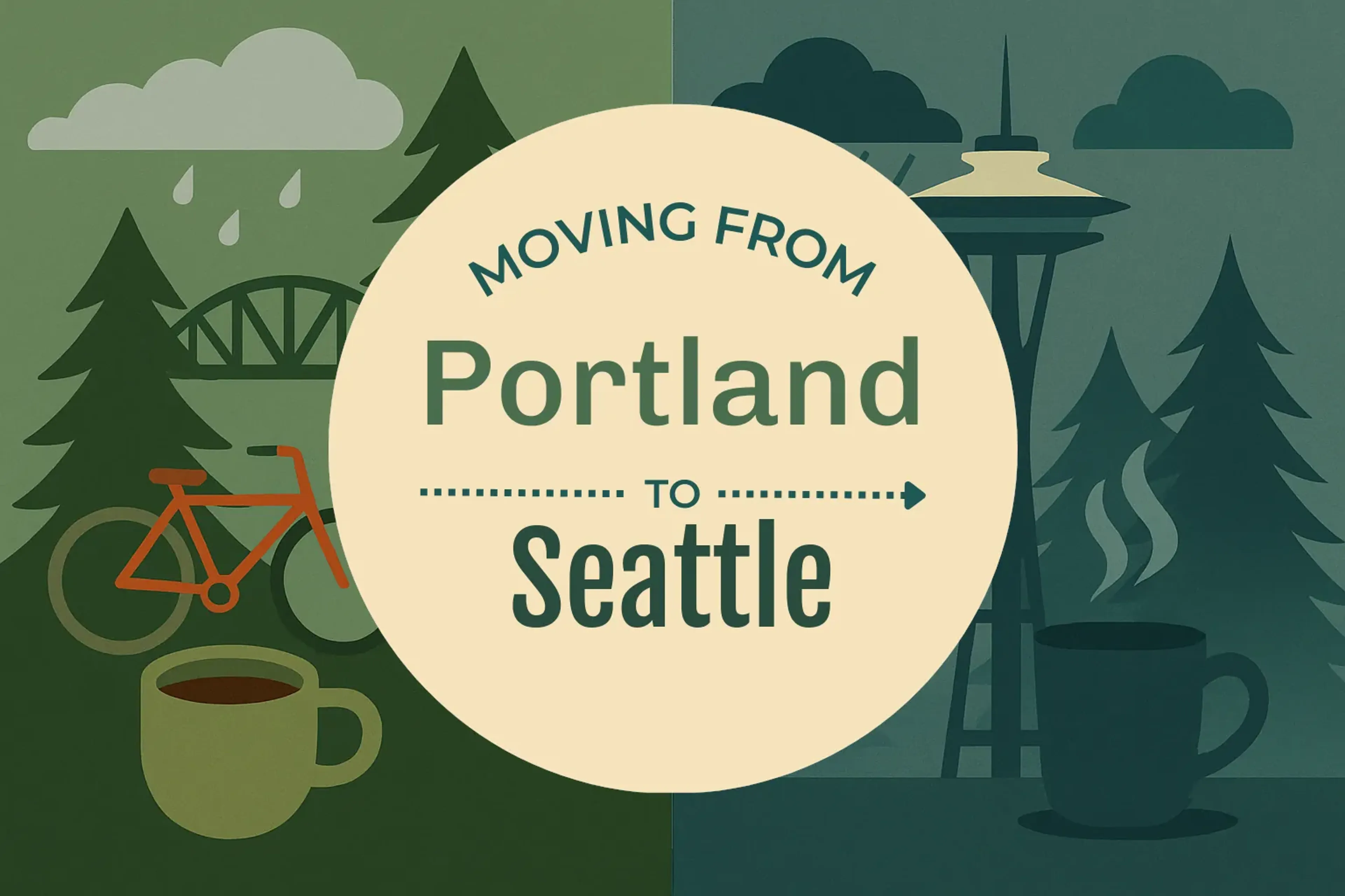 Side-by-side comparison of Portland to Seattle moving companies