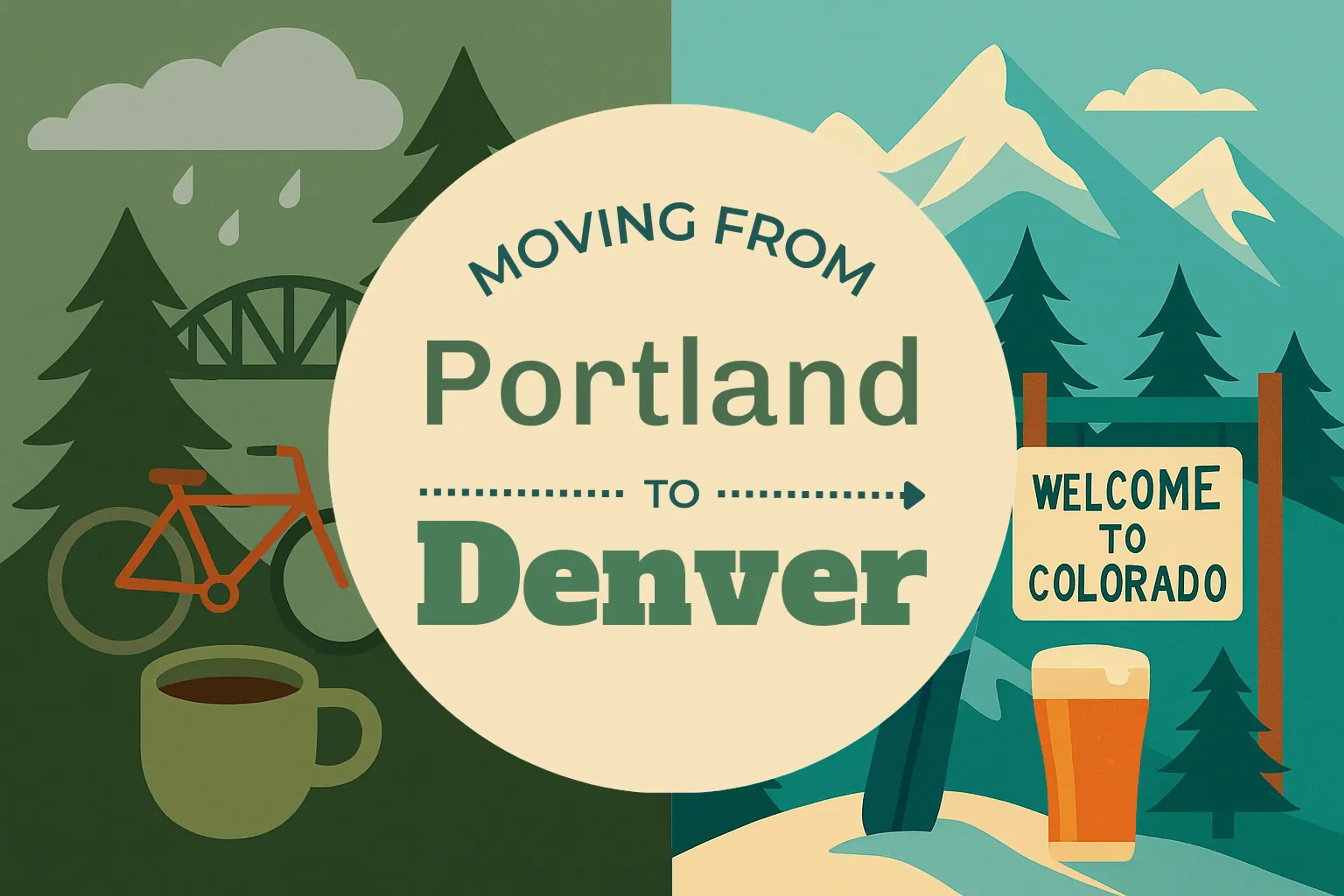 Side-by-side comparison of Portland to Denver moving companies