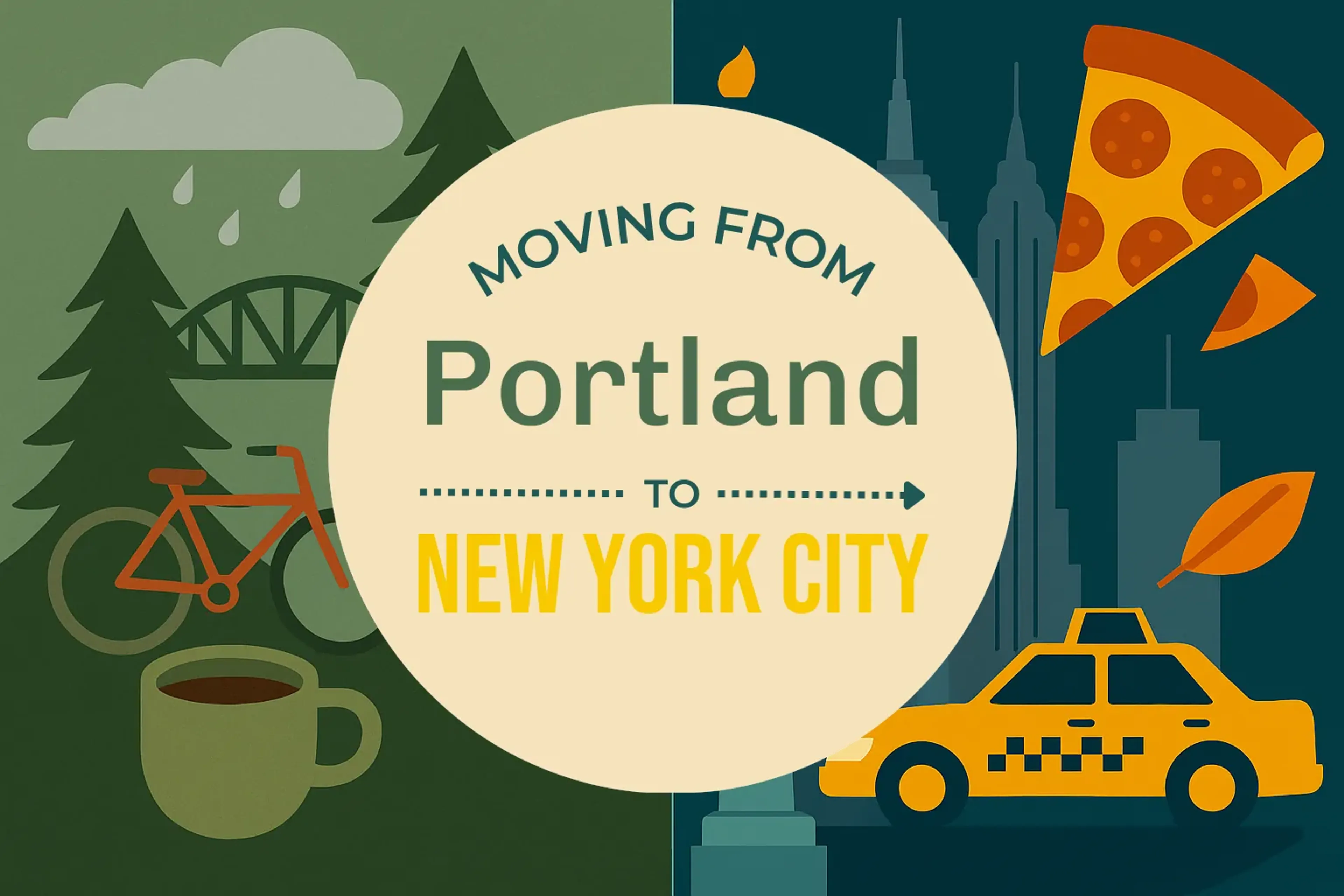 Side-by-side comparison of Portland to New York City moving companies