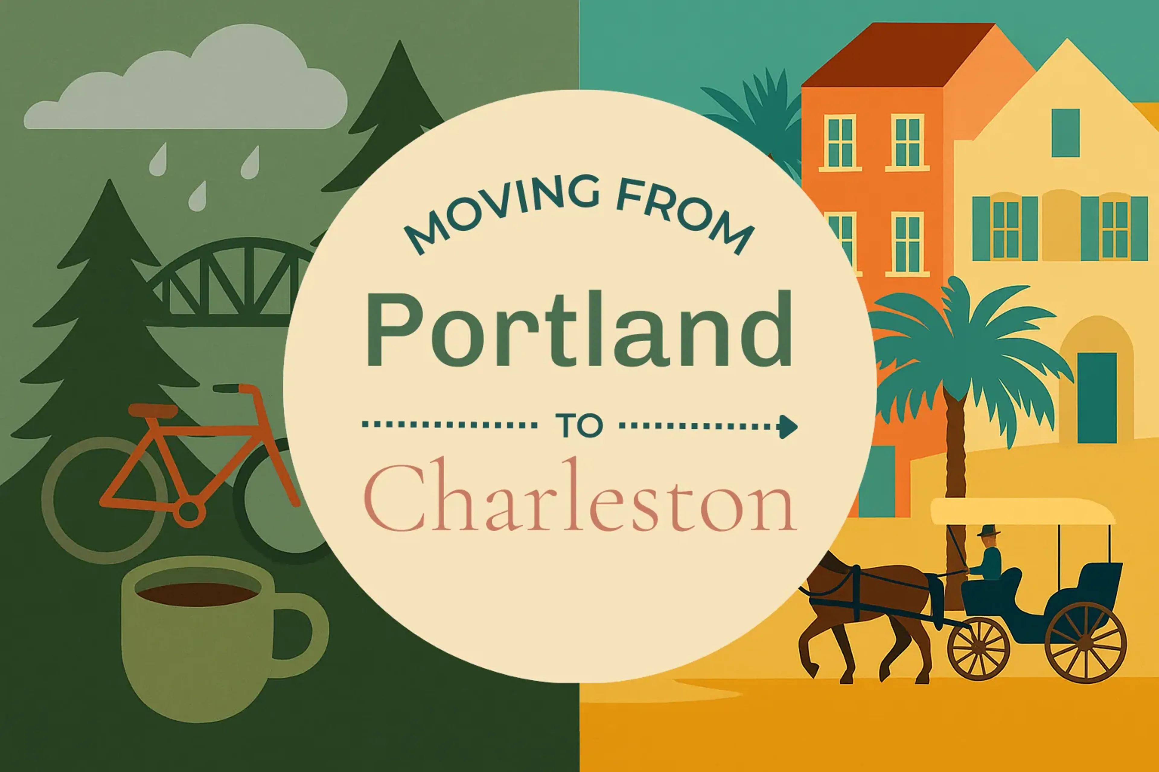 Side-by-side comparison of Portland to Charleston moving companies