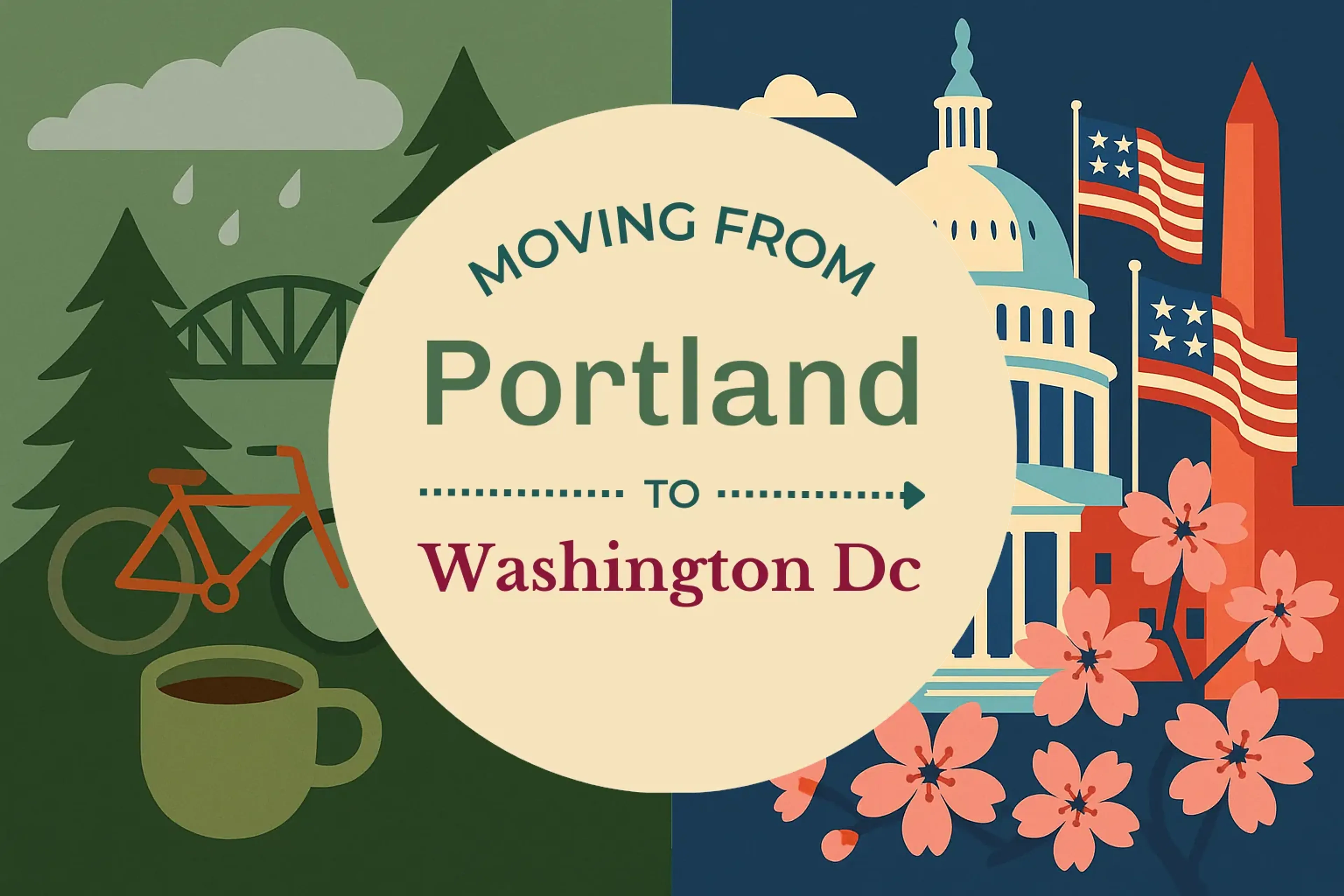 Side-by-side comparison of Portland to Washington DC moving companies