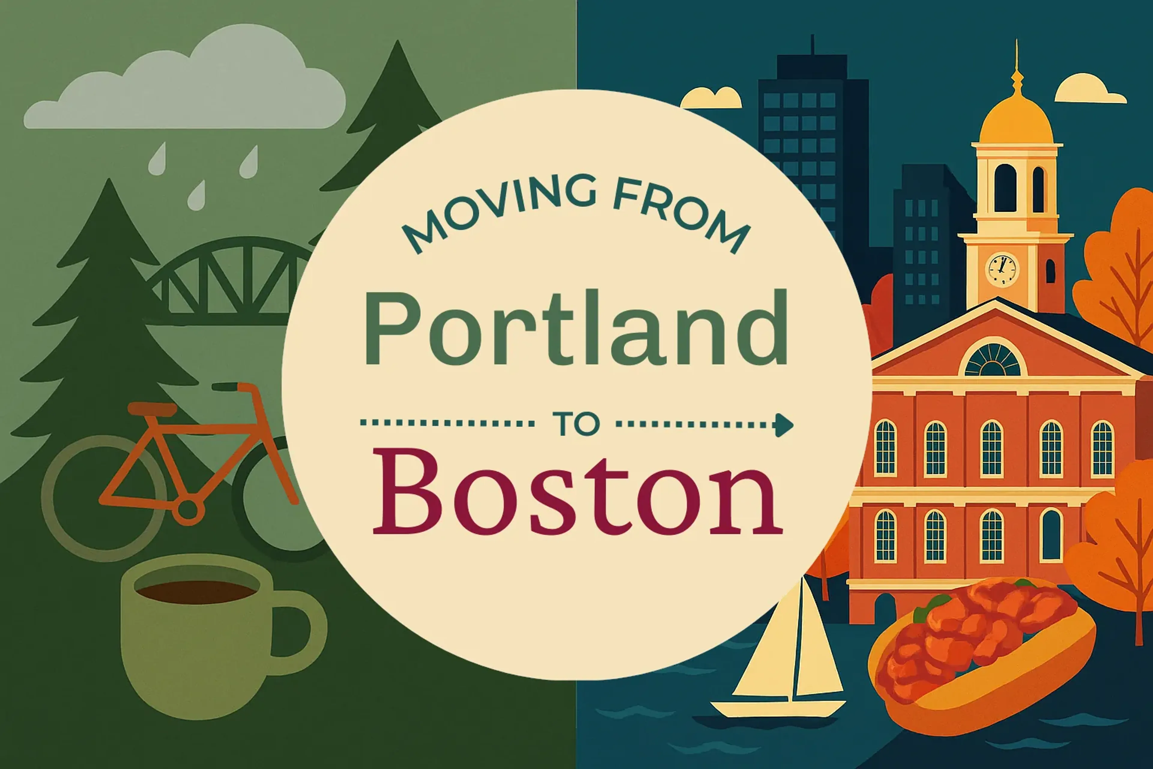 Side-by-side comparison of Portland to Boston moving companies