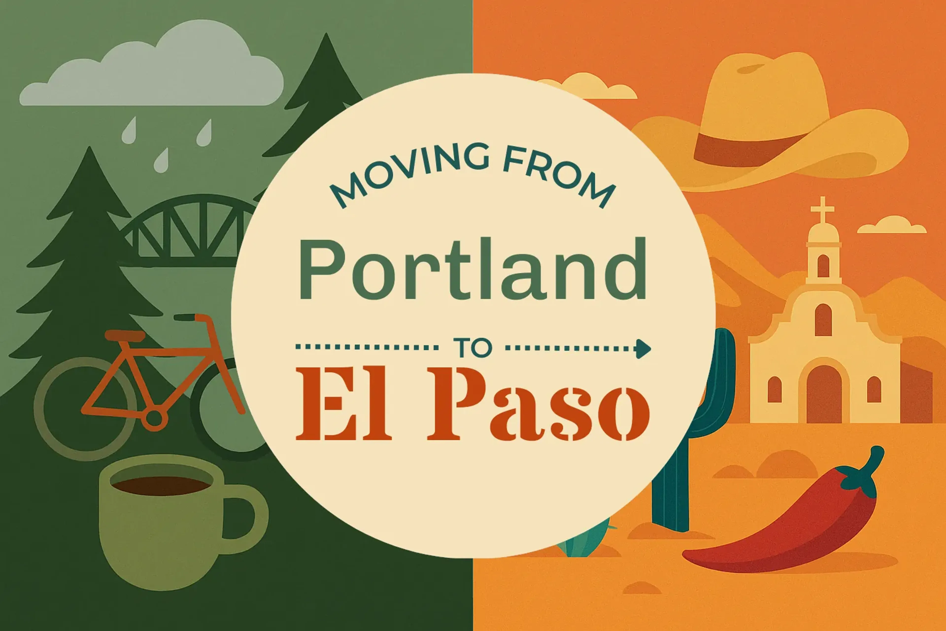 Side-by-side comparison of Portland to El Paso moving companies