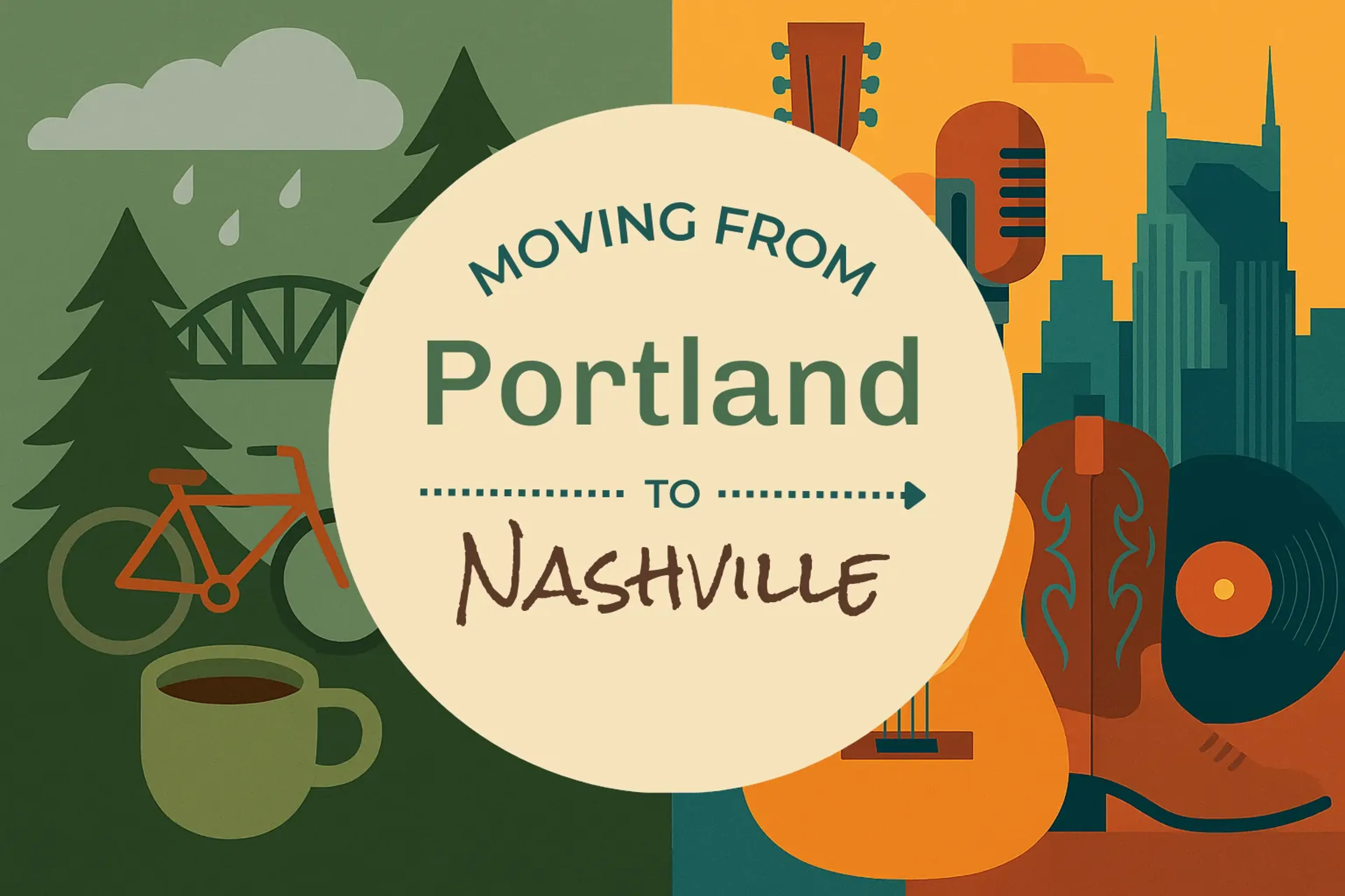 Side-by-side comparison of Portland to Nashville moving companies