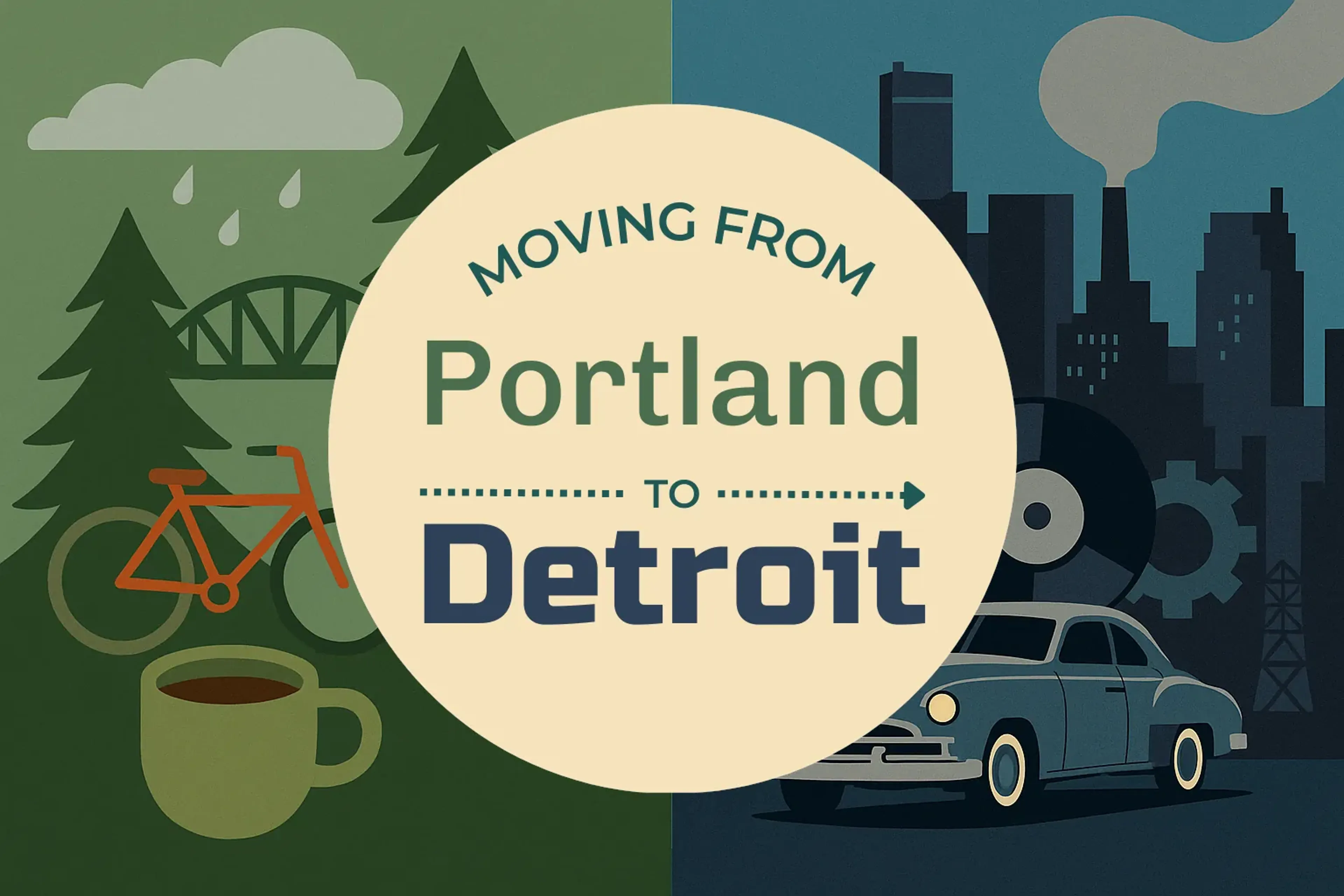 Side-by-side comparison of Portland to Detroit moving companies