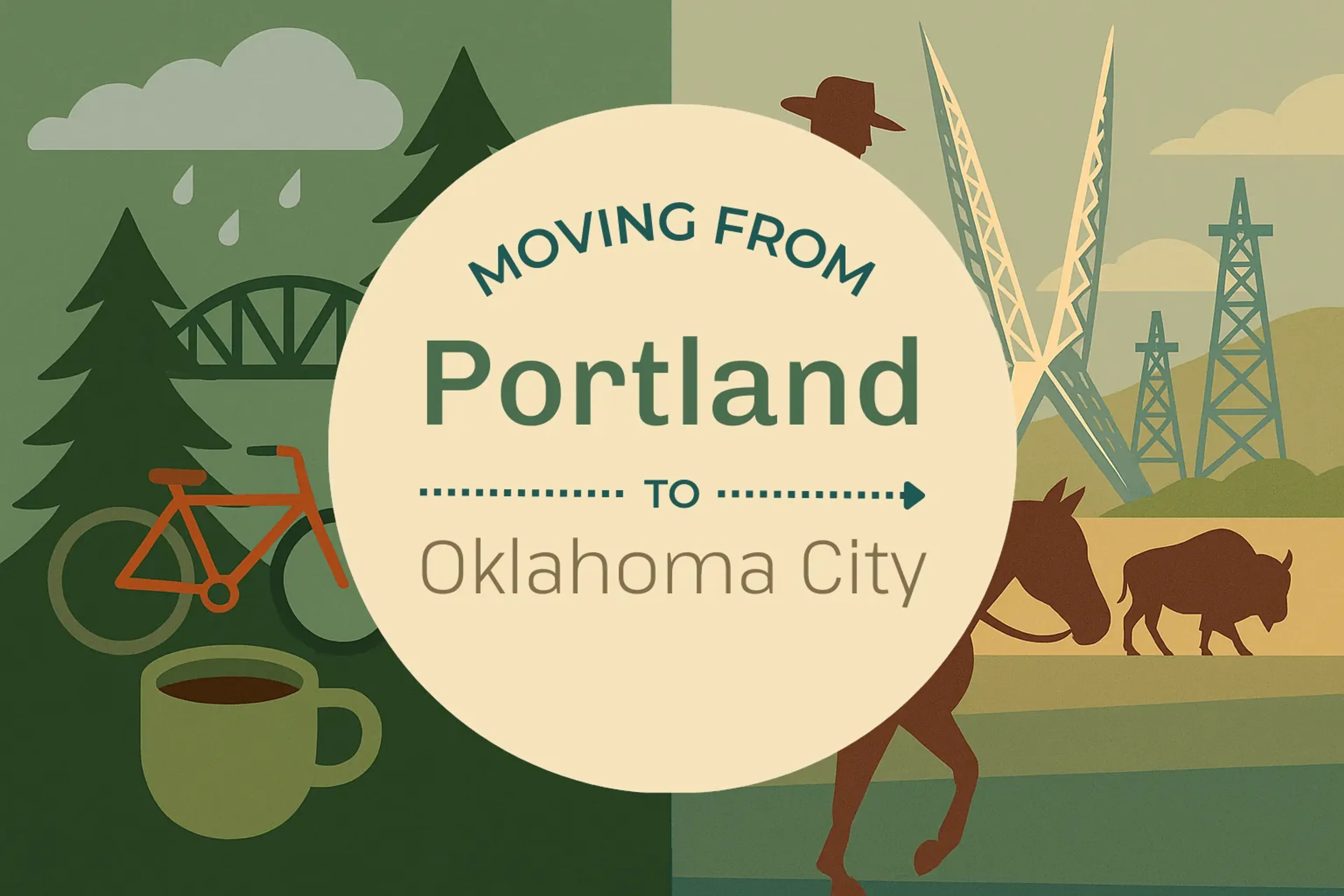 Side-by-side comparison of Portland to Oklahoma City moving companies