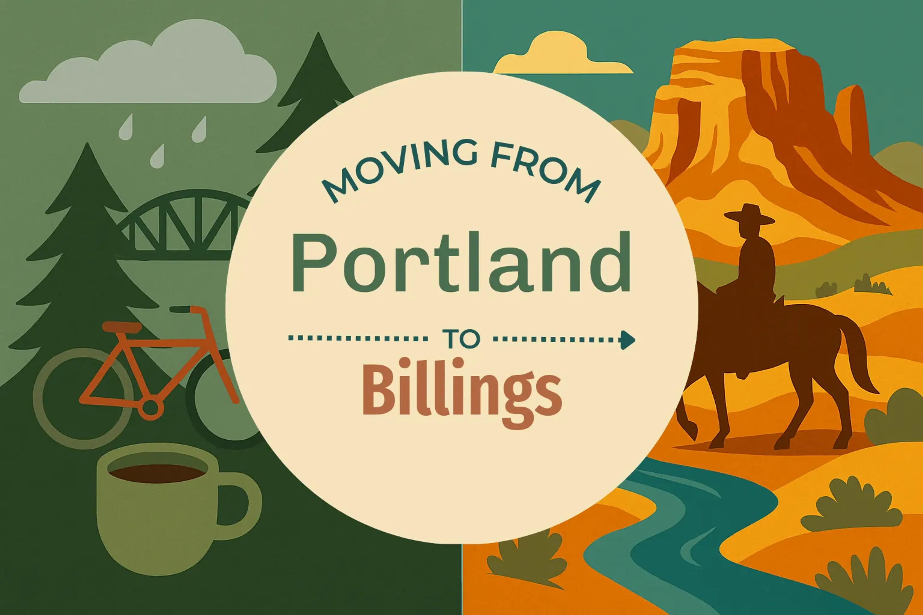 Side-by-side comparison of Portland to Billings moving companies