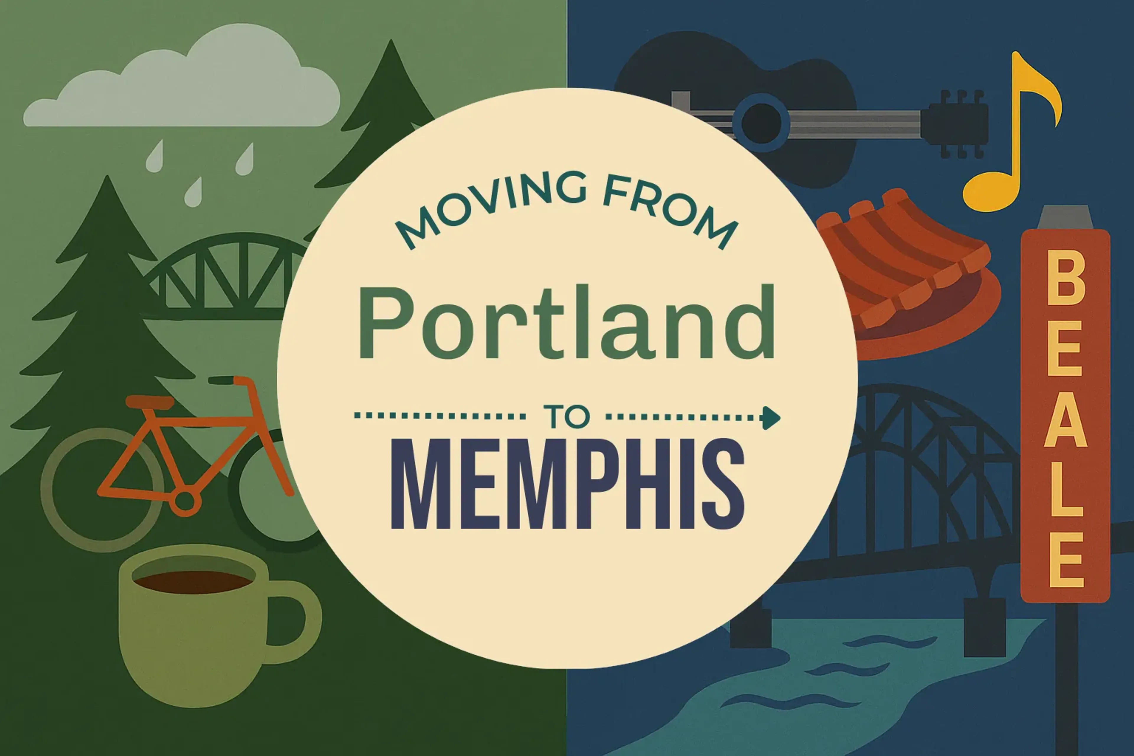 Side-by-side comparison of Portland to Memphis moving companies
