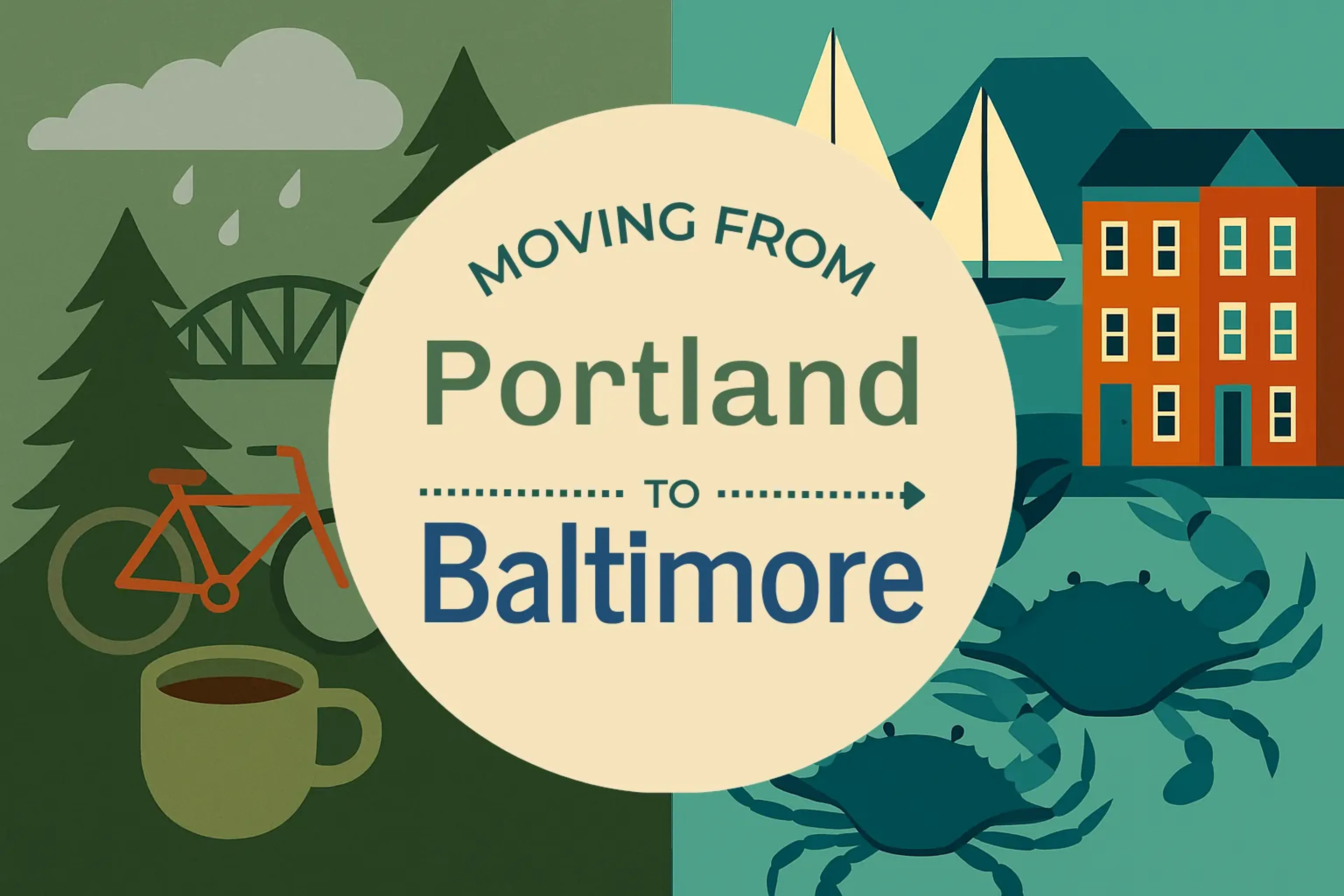 Side-by-side comparison of Portland to Baltimore moving companies