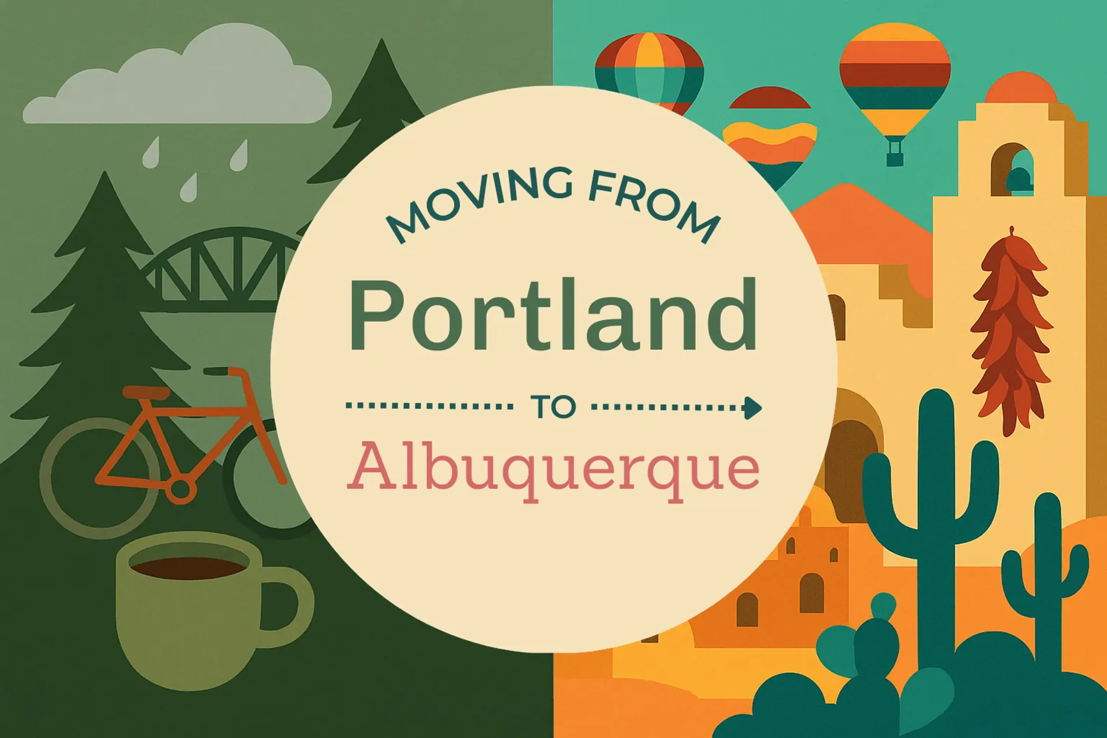 Side-by-side comparison of Portland to Albuquerque moving companies