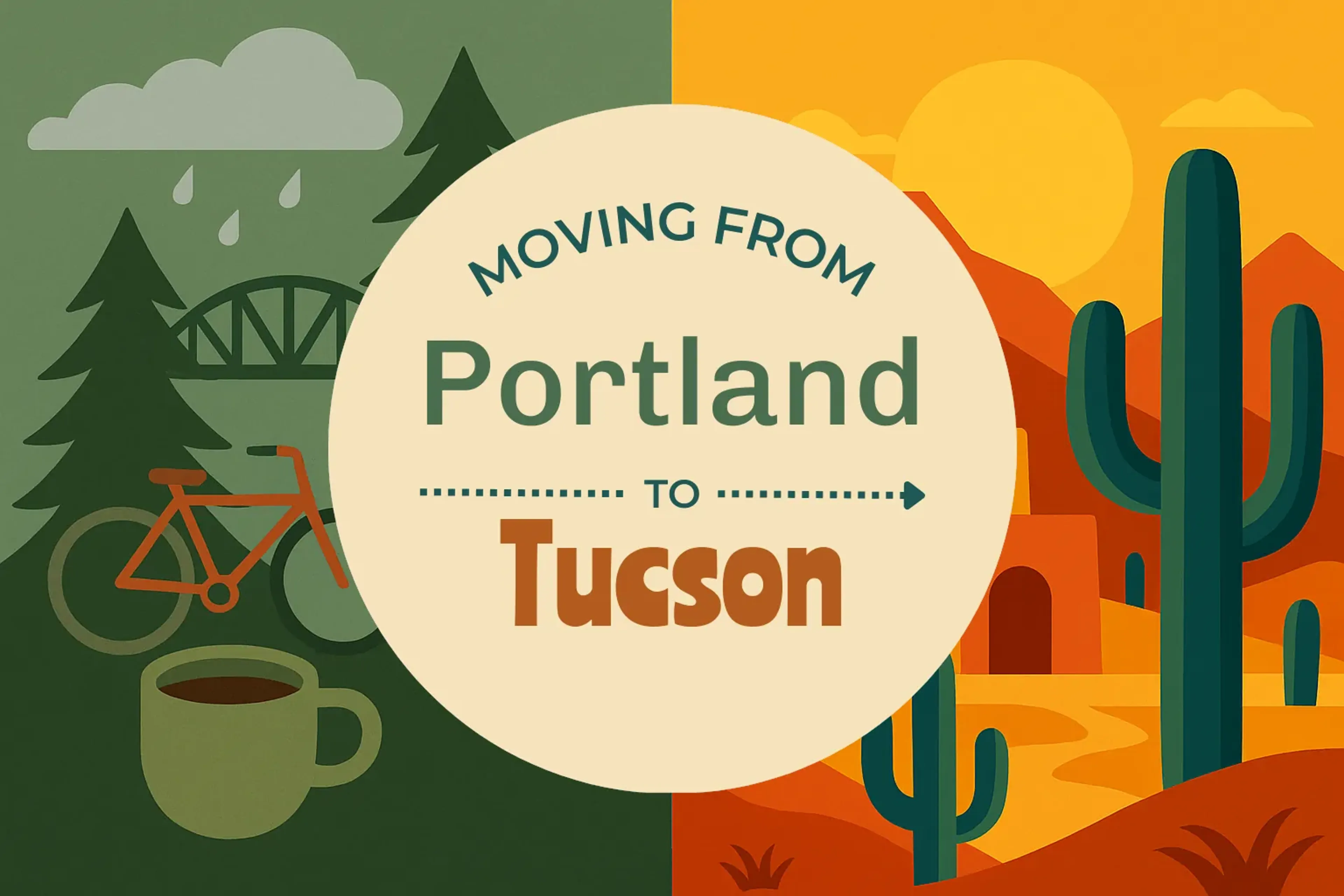 Side-by-side comparison of Portland to Tucson moving companies