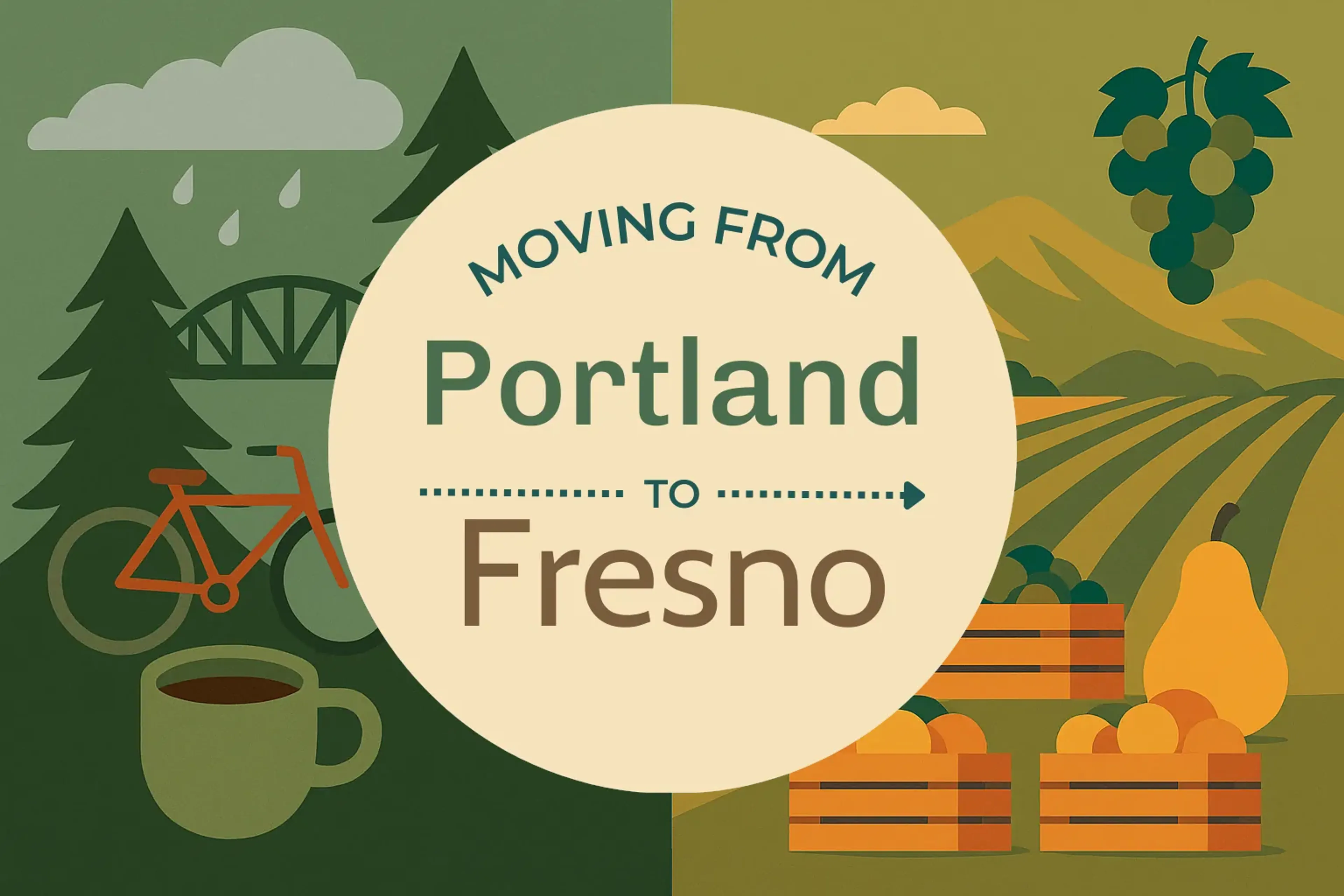 Side-by-side comparison of Portland to Fresno moving companies
