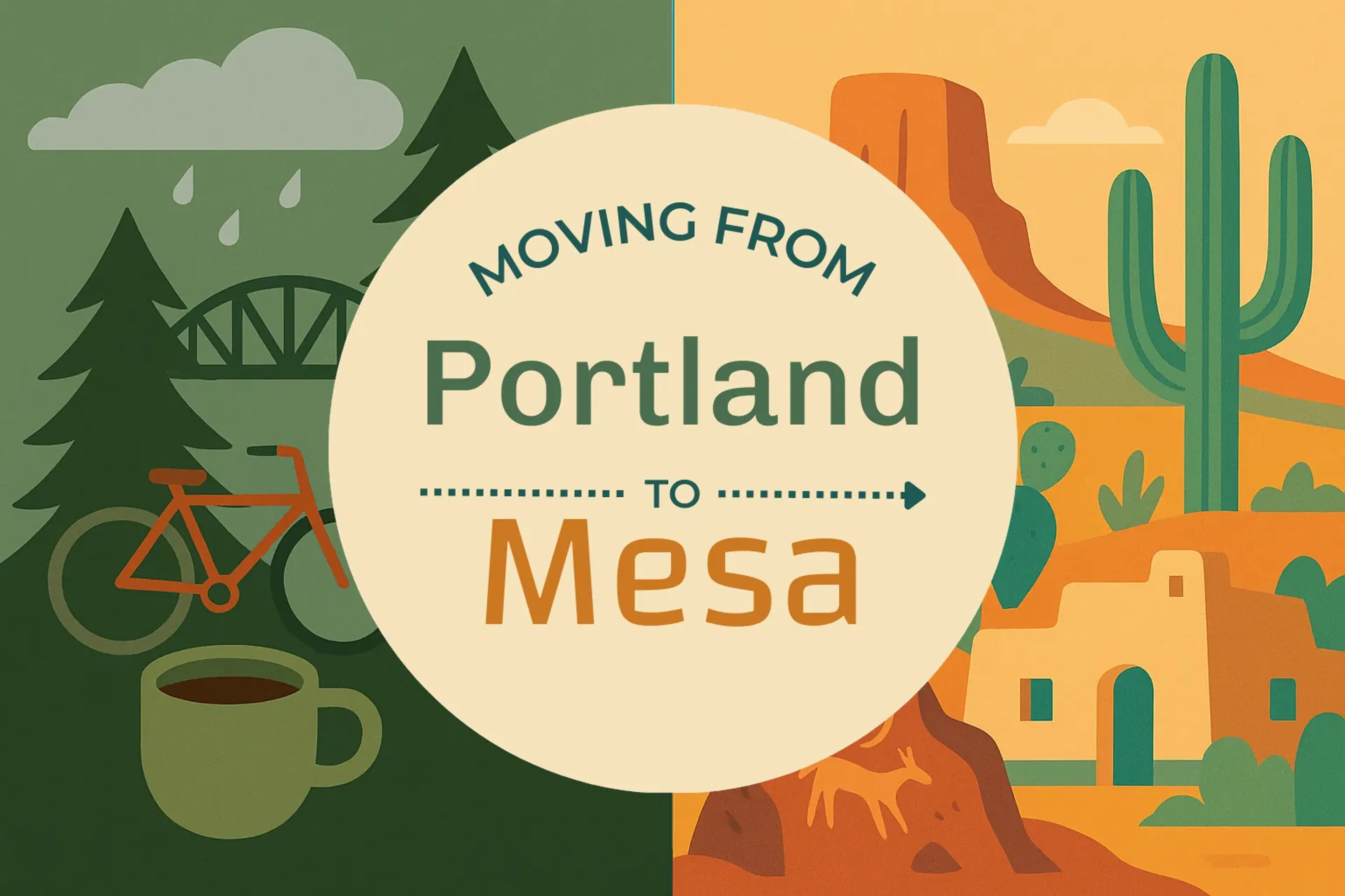 Side-by-side comparison of Portland to Mesa moving companies